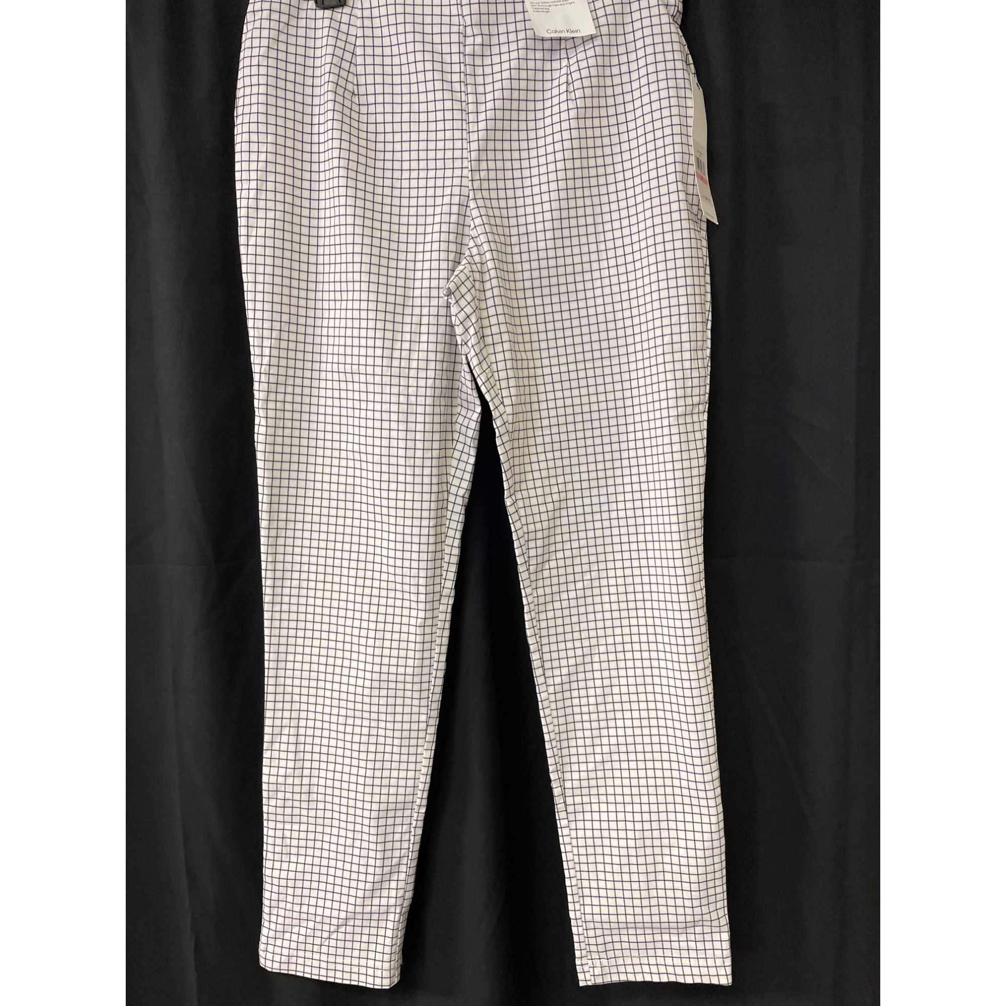 Calvin Klein Calvin Klein Women's White & Black Checkered Stretch Pants S Size 32" / US 10 / IT 46 - 1 Thumbnail