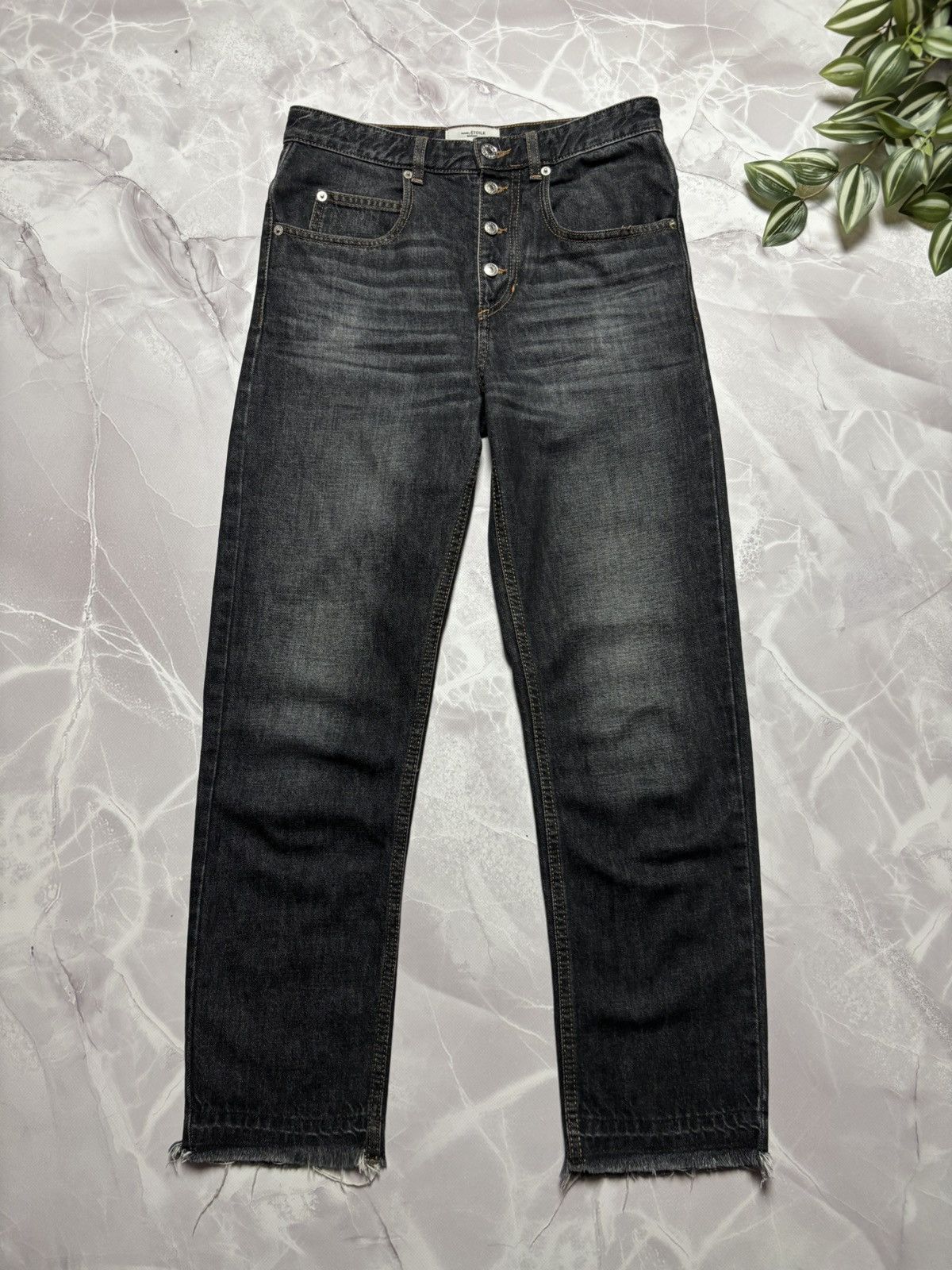Isabel Marant Etoile Isabel Marant Etoile Belden High Rise Straight Jean Faded 34 Size 25" / US 0 / IT 36 - 1 Thumbnail