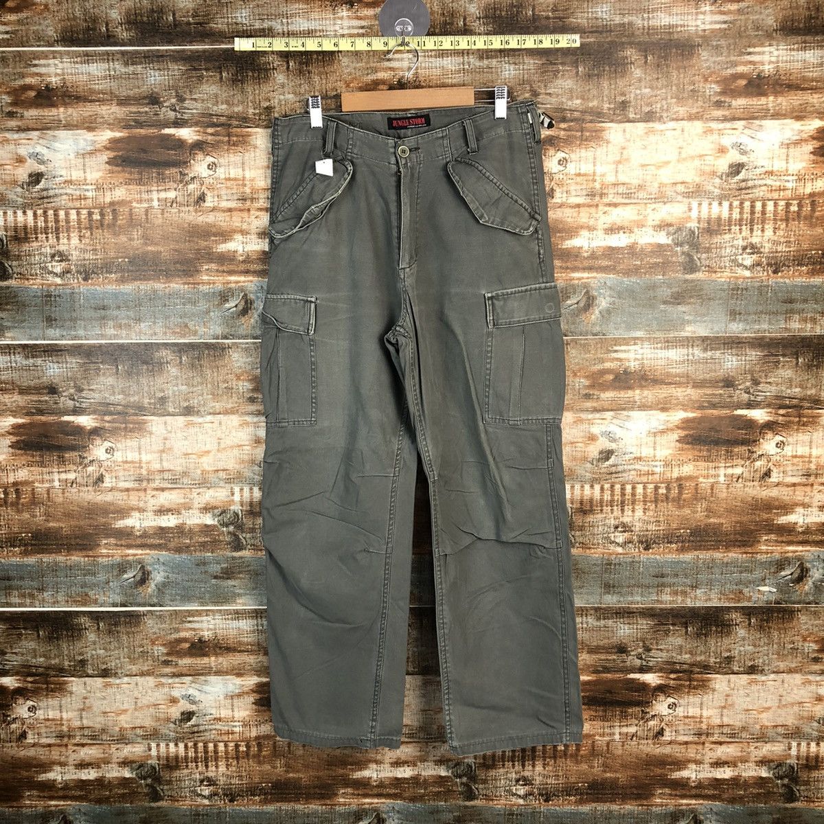 Japanese Brand DL Jungle Storm Green Cargo Multipocket Pants #C098 Size US 32 / EU 48 - 1 Thumbnail