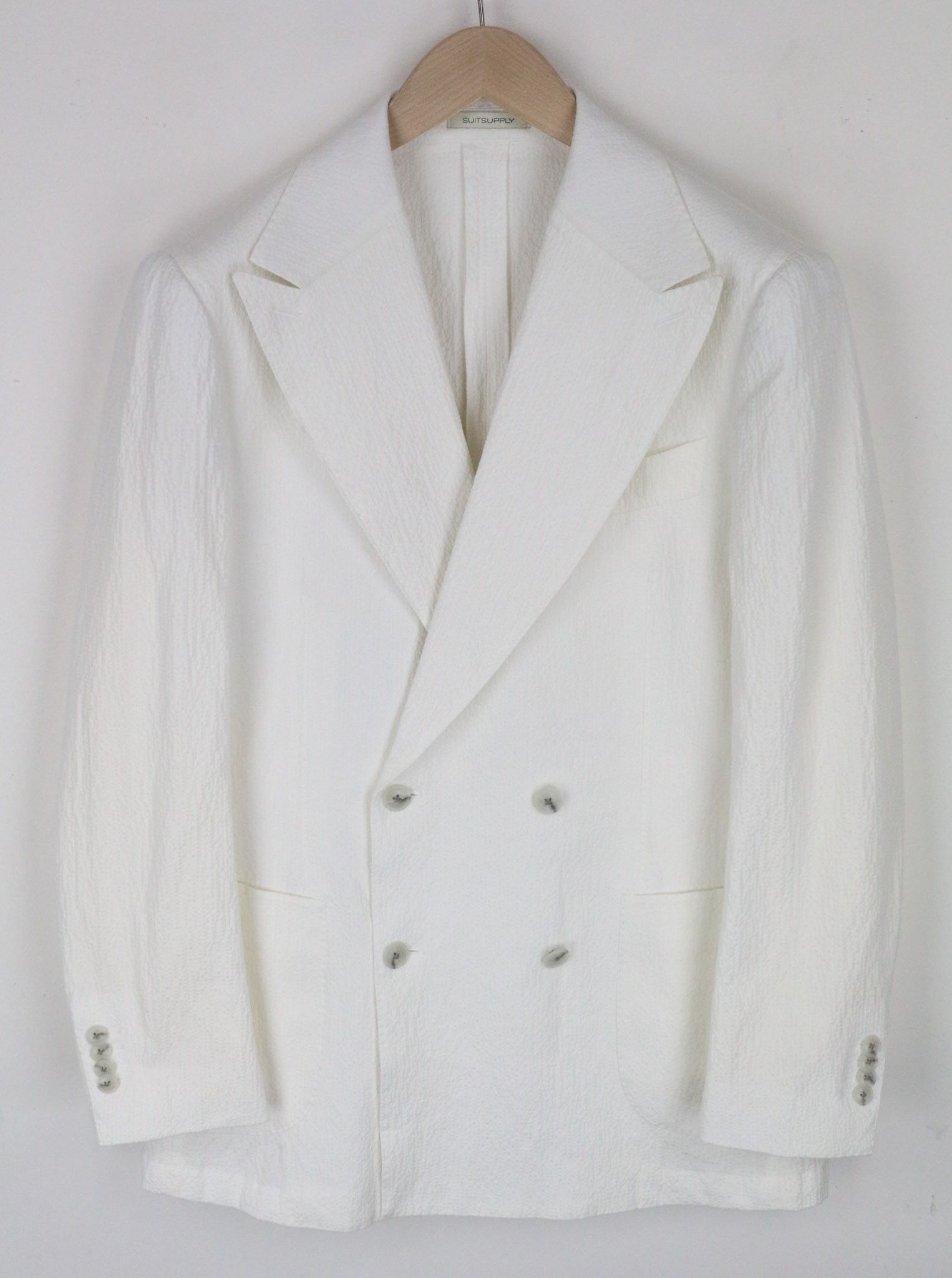 HAVANA UK38R White Double-Breast Stretch Suit 71533