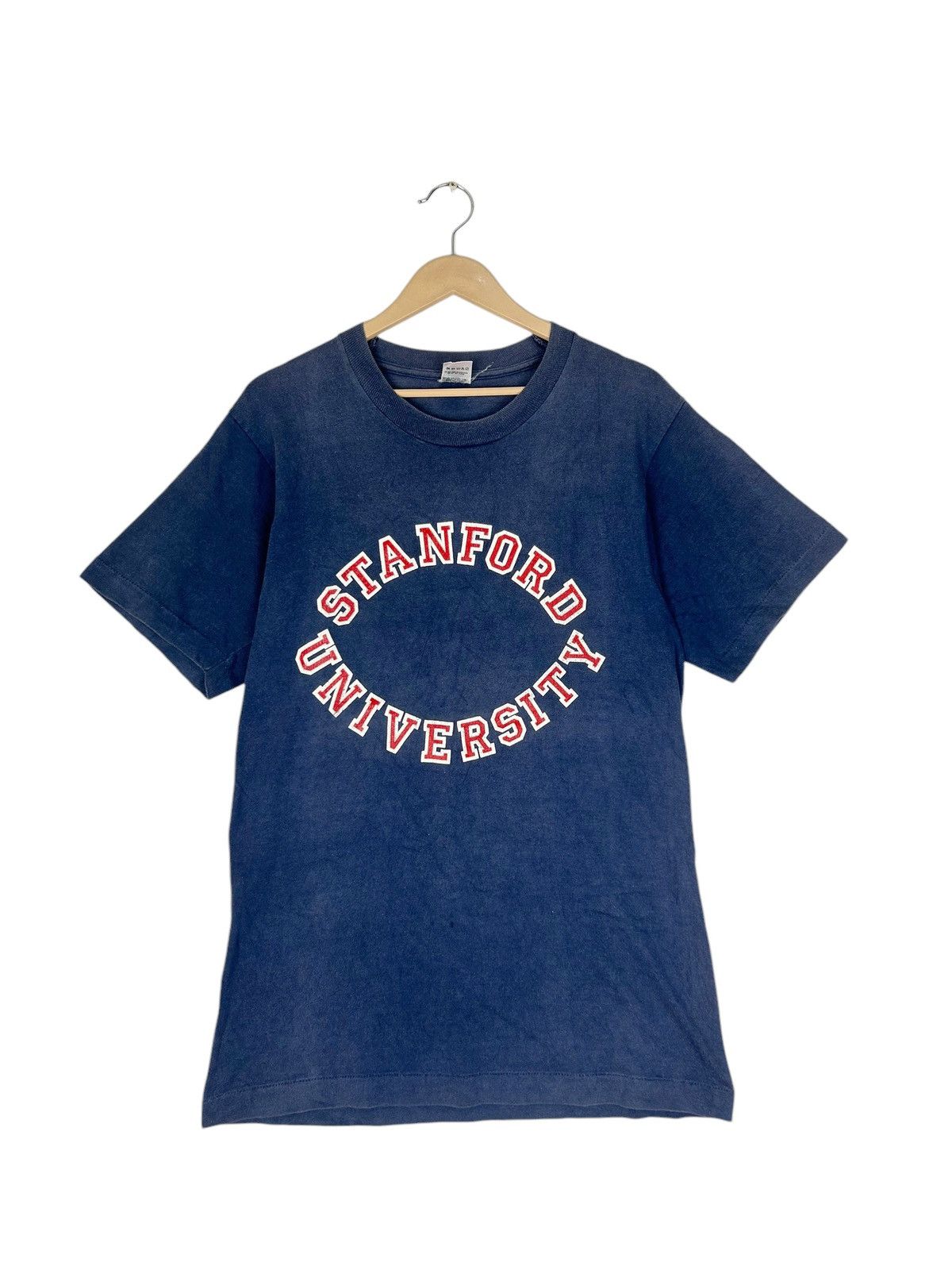 Vintage Vintage 90s Stanford University Logo Tee/ Dark Blue Size US M / EU 48-50 / 2 - 1 Thumbnail
