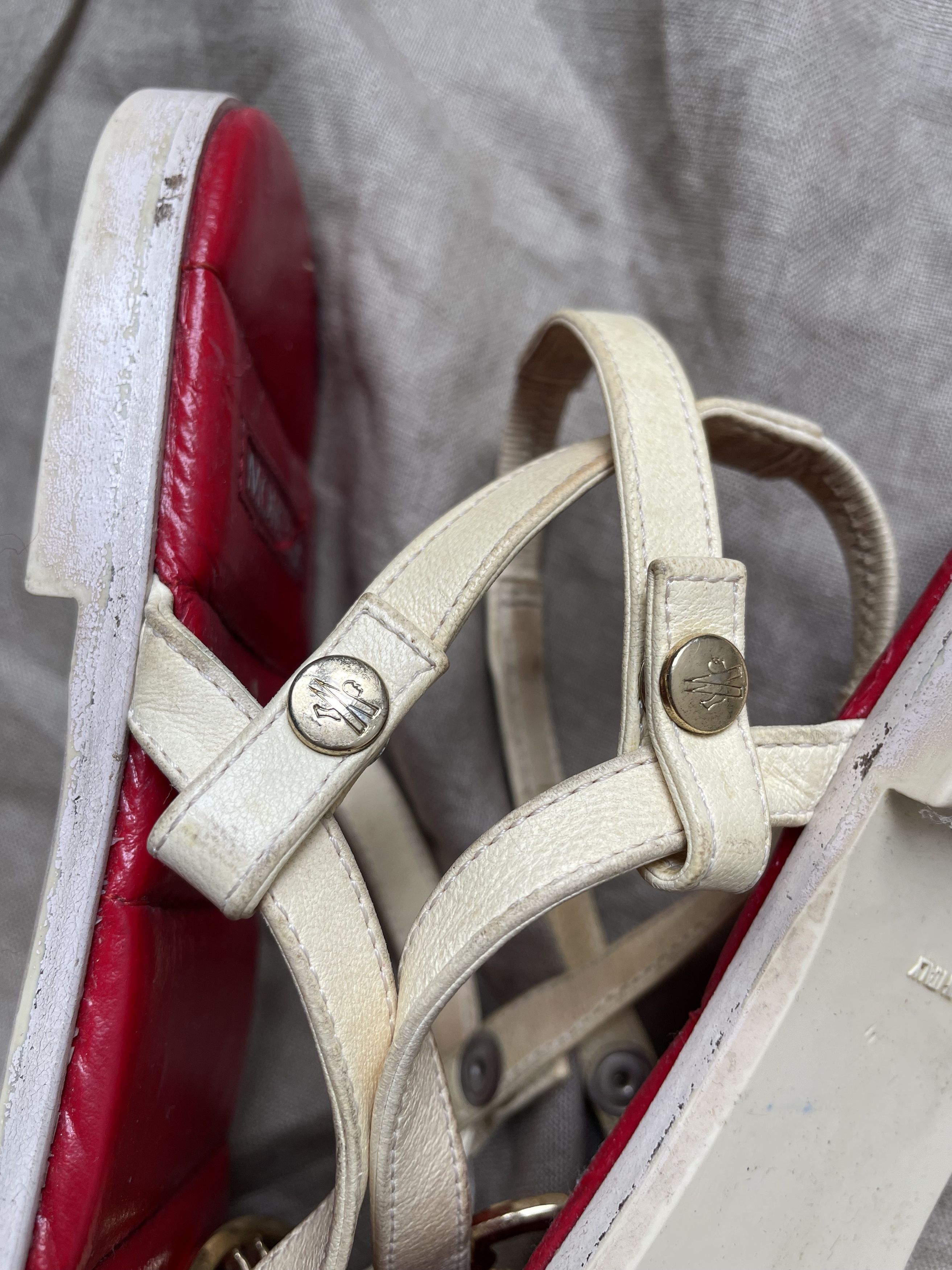 Moncler Moncler Big Logo Leather Sandals 7067AC Size US 10 / IT 40 - 7 Thumbnail