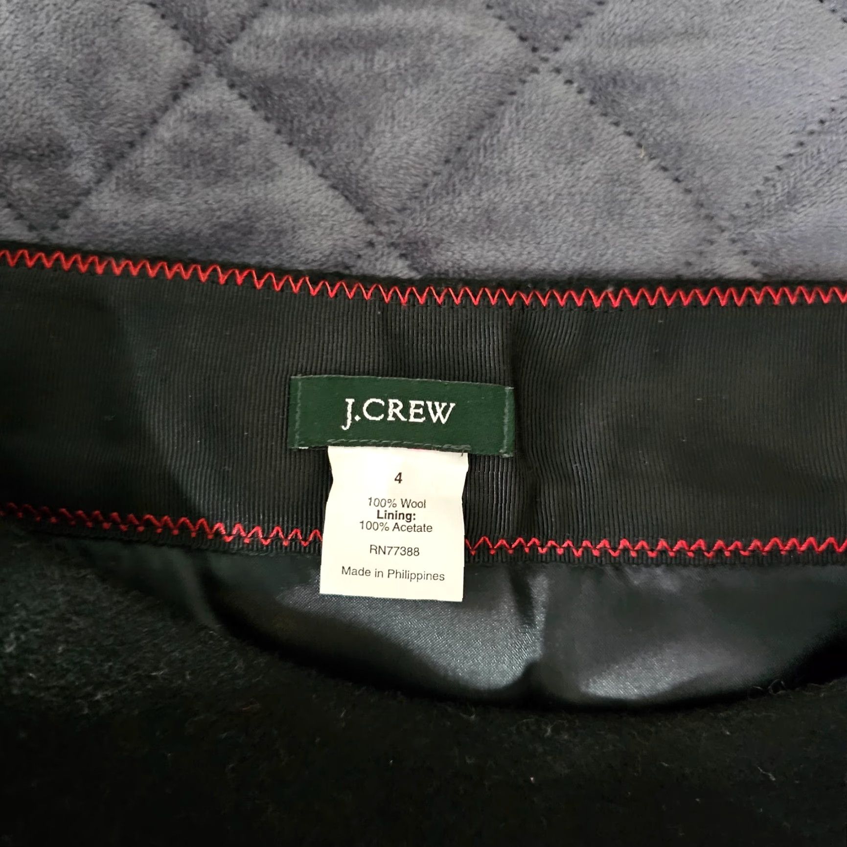 J.Crew VINTAGE J.CREW Wool Mini Skirt 4 Red Plaid Lined Side Zipper Women Short Casual Size 27" / US 4 / IT 40 - 2 Thumbnail
