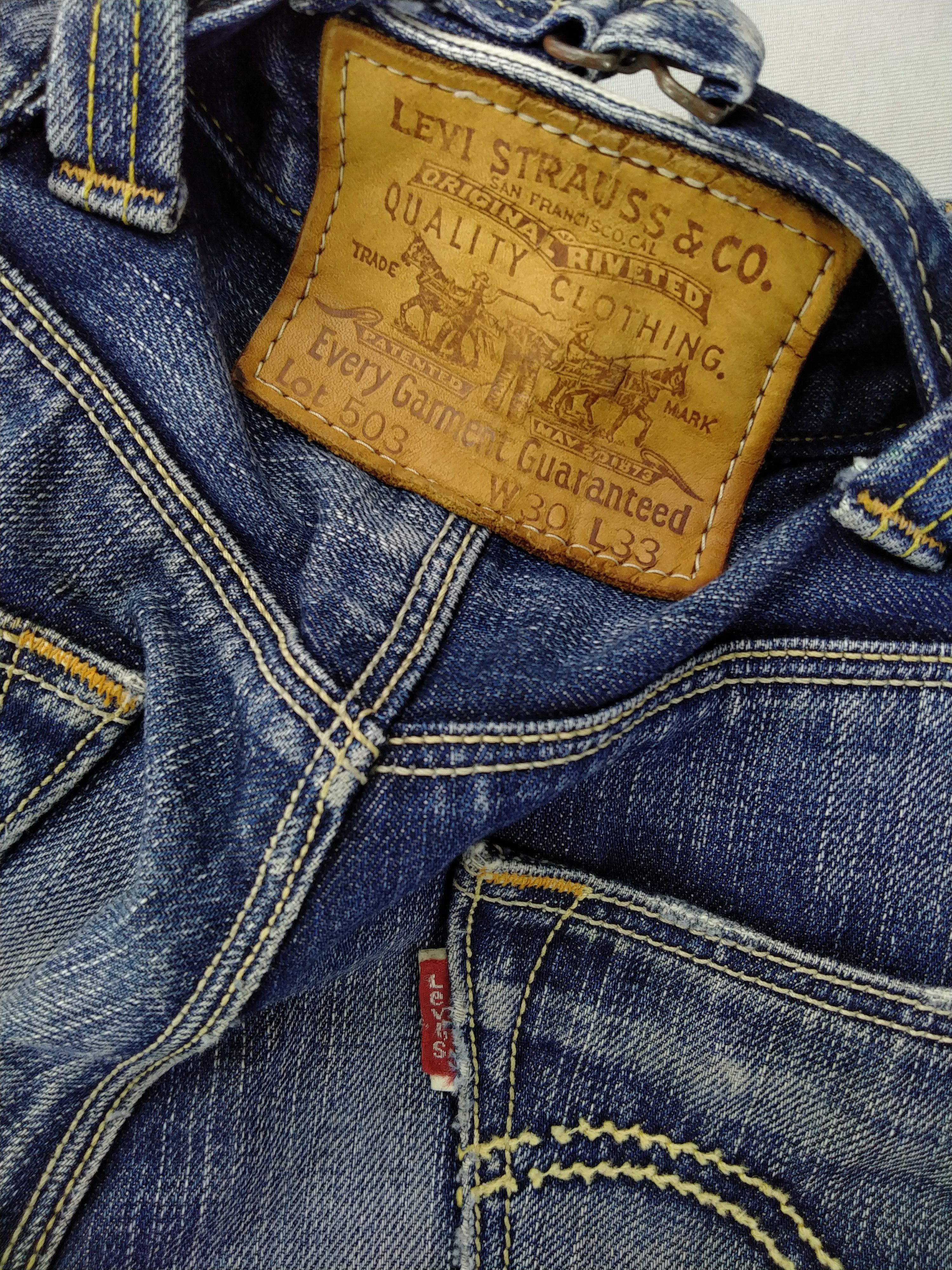 Vintage Distressed Blue Vintage Levi's 503 31x30.5 Denim -JN928 Size US 31 - 10 Thumbnail