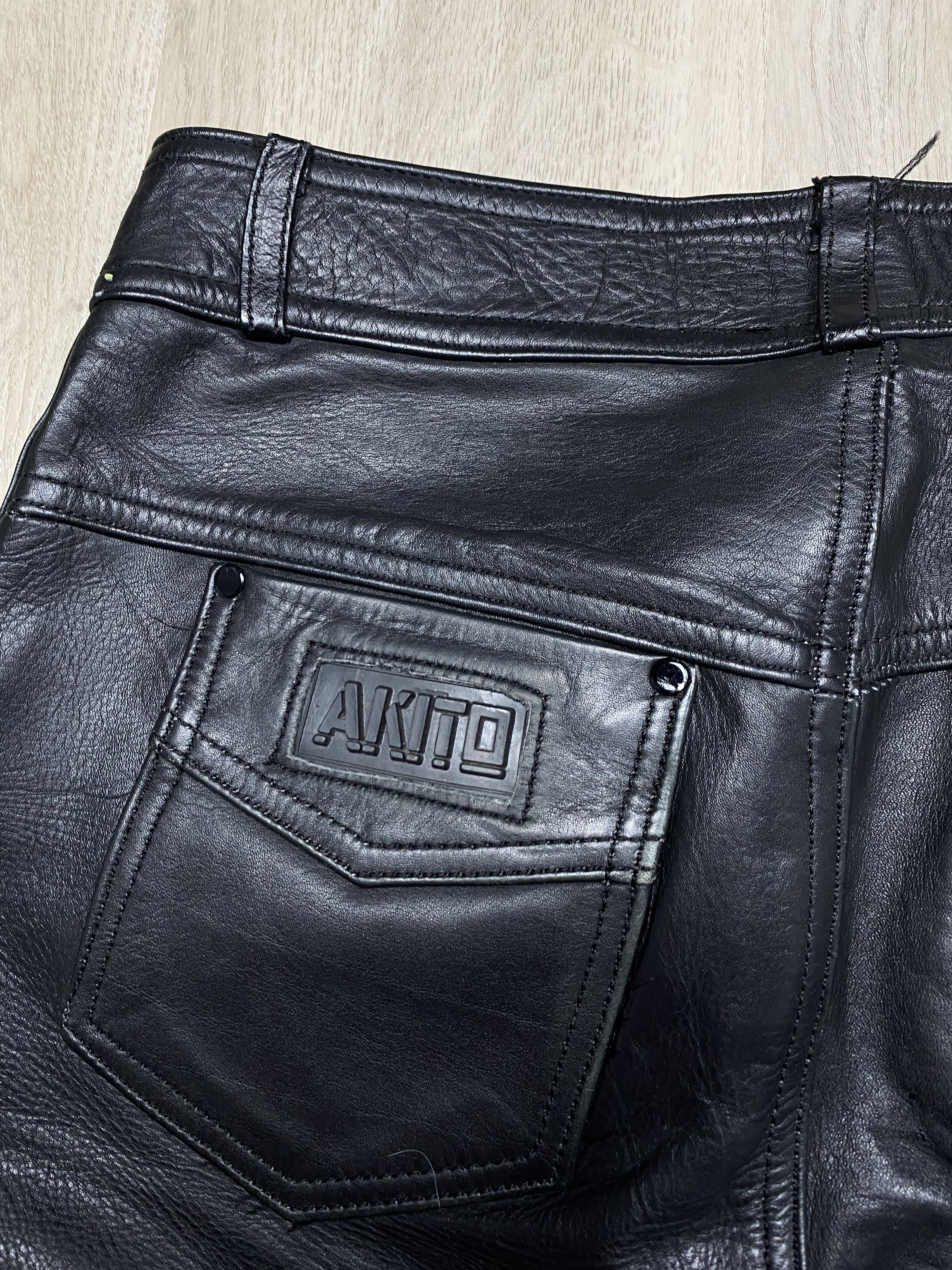 Genuine Leather Akito Vintage Mens Genuine Leather Pants Biker Motorcycle Size US 32 / EU 48 - 10 Thumbnail