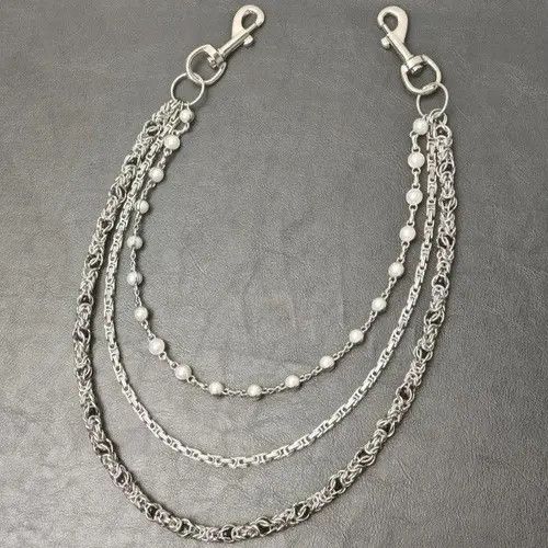 VIBE 3 Layer Natural Echo Pearled Wallet Chain Size ONE SIZE - 6 Thumbnail