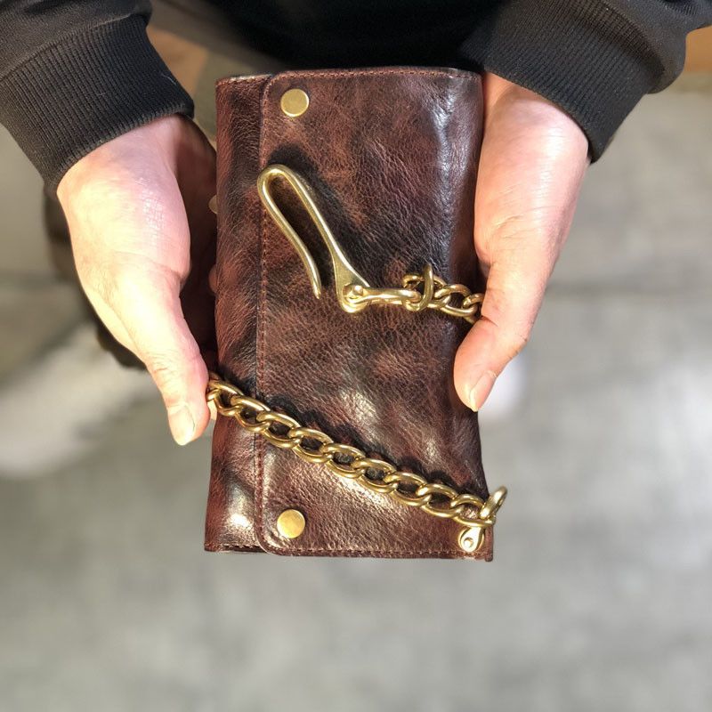 Japanese Brand × Leather Long Clutch Leather Wallet Size ONE SIZE - 3 Thumbnail