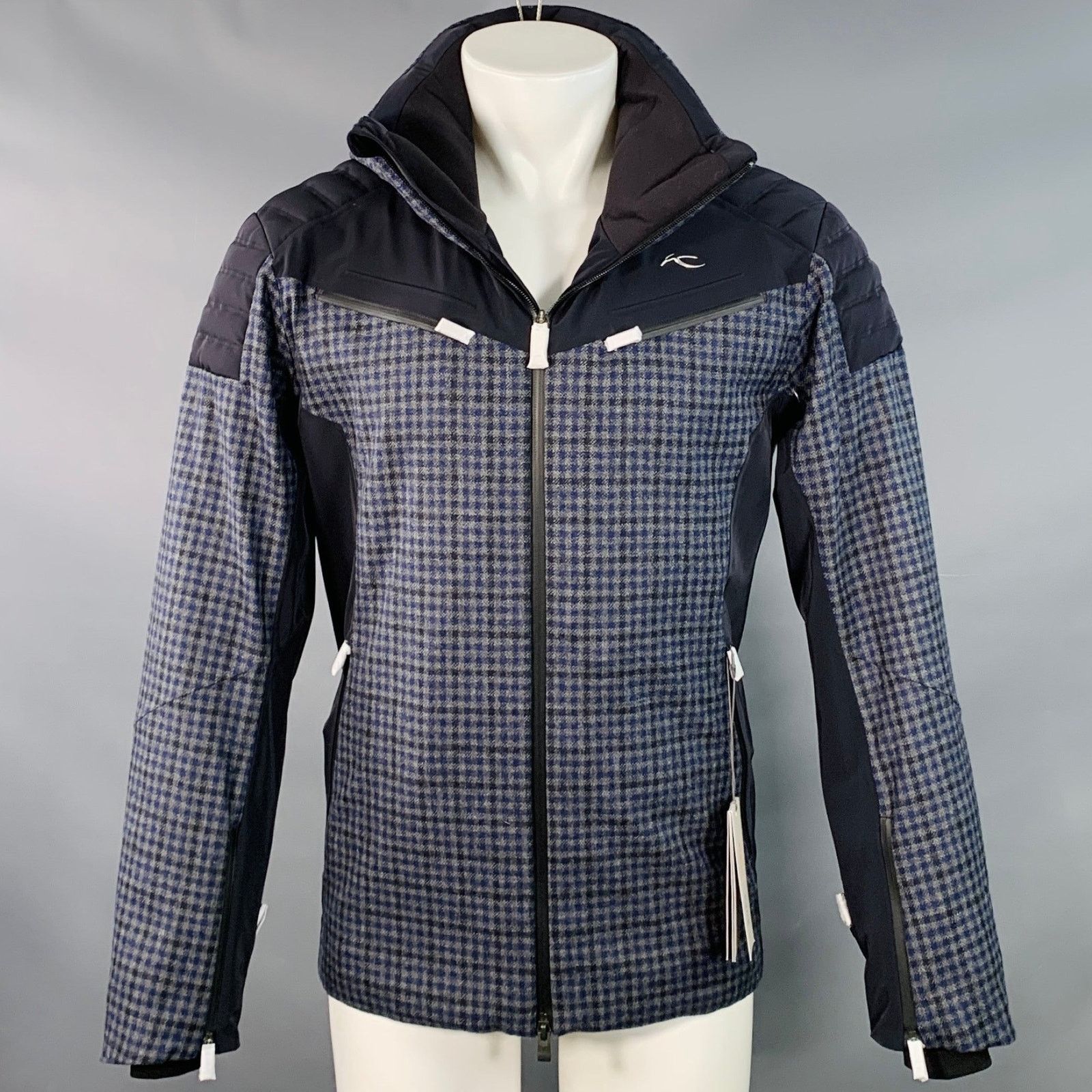 KJUS KJUS Formula SE Black Grey Blue Plaid Polyamide Ski Jacket Size US M / EU 48-50 / 2 - 1 Thumbnail