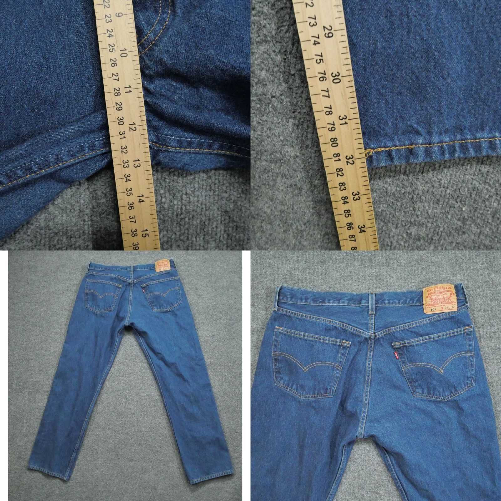 Levi's VINTAGE Levi's 501 Jeans Mens 38x32 Blue Button Fly Pants Y2K Size US 34 / EU 50 - 8 Thumbnail