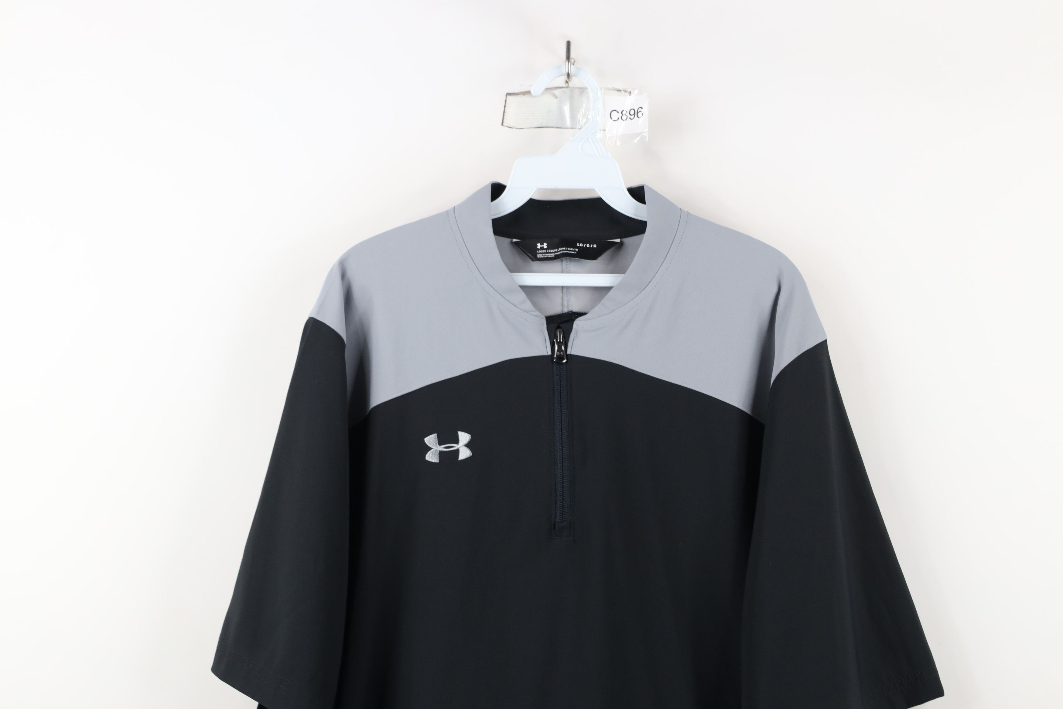 Under Armour × Vintage Under Armour Block Short Sleeve Half Zip Pullover Jacket Size US L / EU 52-54 / 3 - 2 Thumbnail