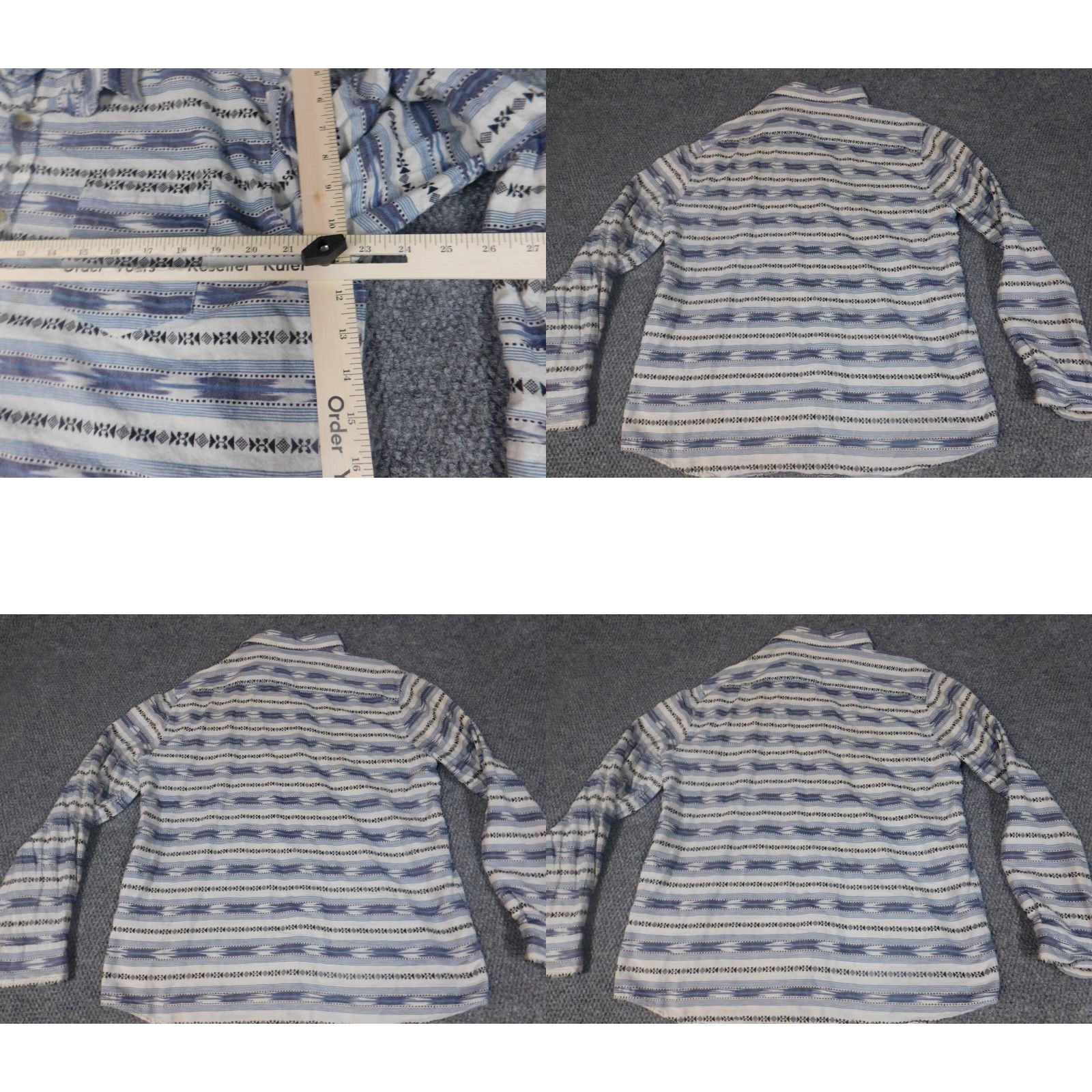 Vintage Decibel Shirt 2XL Blue Regular Button-Up, Long Sleeve, Casual, Classic, Mens Size US XXL / EU 58 / 5 - 8 Thumbnail