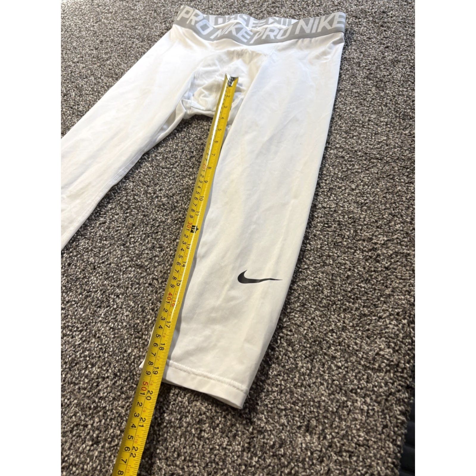 Nike Nike Pro Combat Compression Pants Mens Large White Capri Size US 33 - 4 Thumbnail