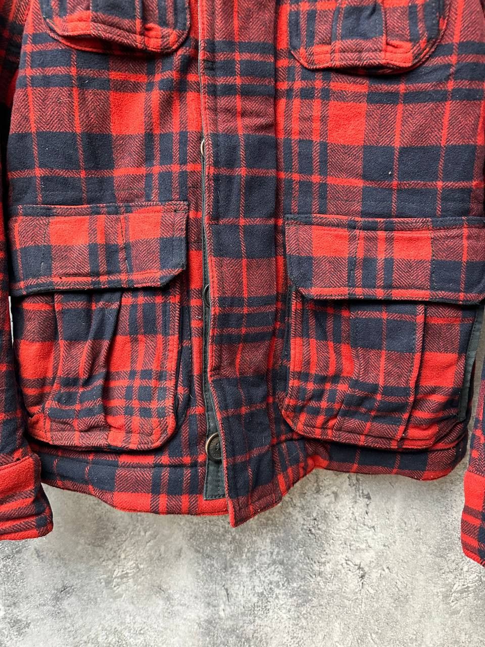 Abercrombie & Fitch Vintage Plaid Wool Barn Jacket