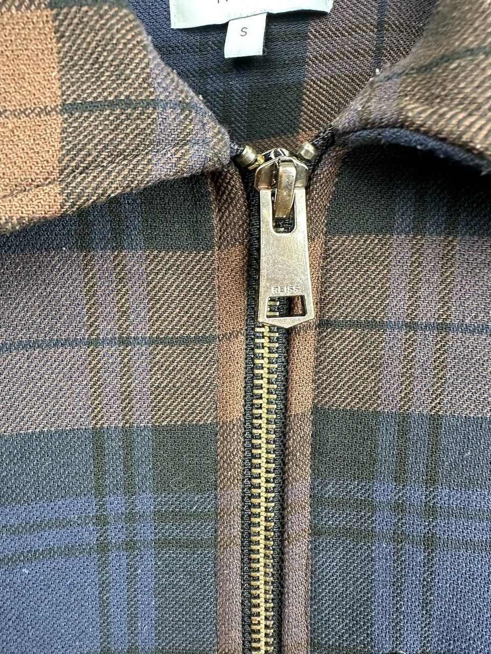 Reiss REISS Etzio Zip-Up Through Checked Overshirt Jacket Wool Size US S / EU 44-46 / 1 - 10 Thumbnail