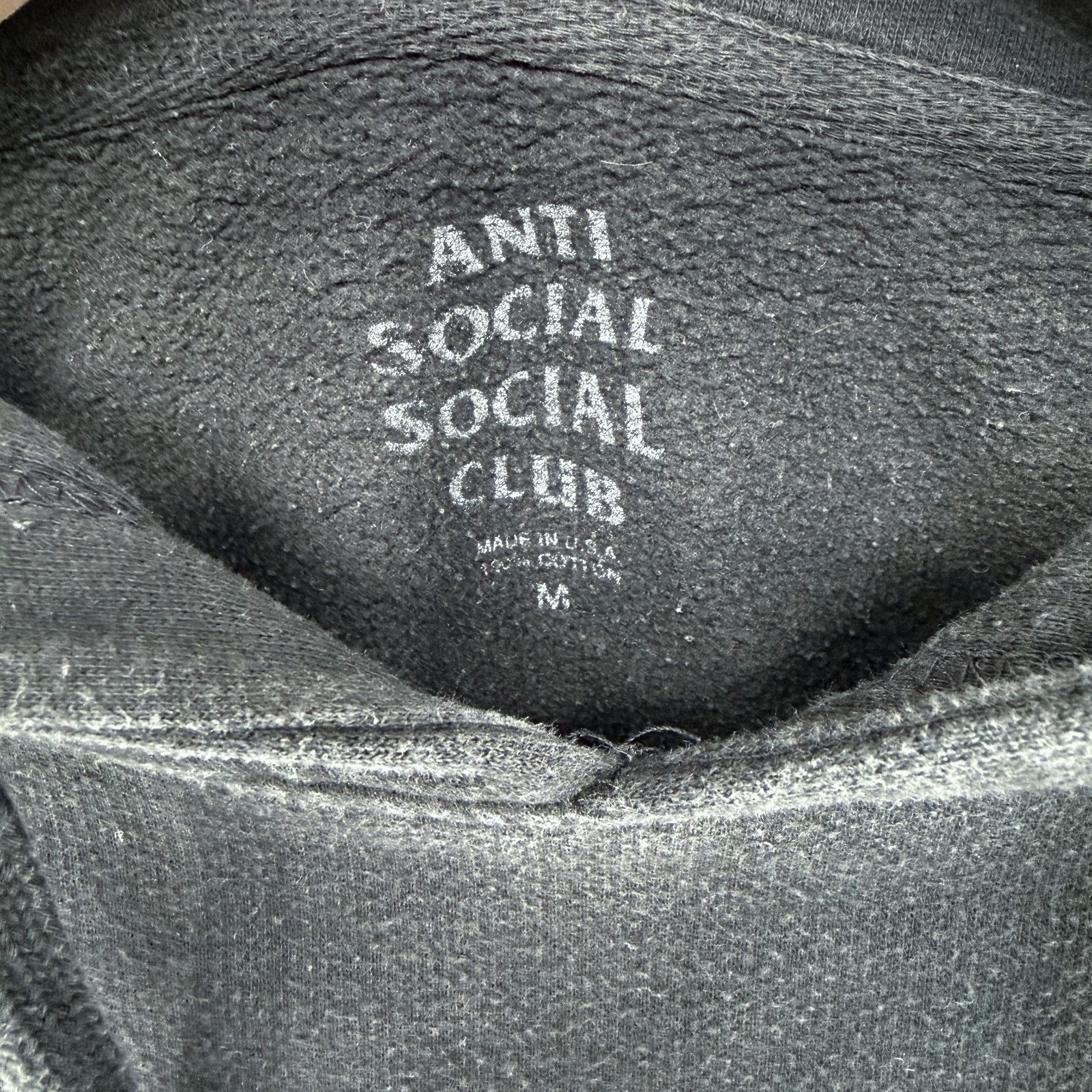 Anti Social Social Club Anti Social Social Club ASSC Weathered Hoodie Black Mens Med Size US M / EU 48-50 / 2 - 4 Thumbnail