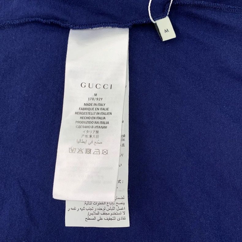 Gucci Gucci Dark blue logo letter bear print round-neck cotton sh Size US M / EU 48-50 / 2 - 7 Thumbnail