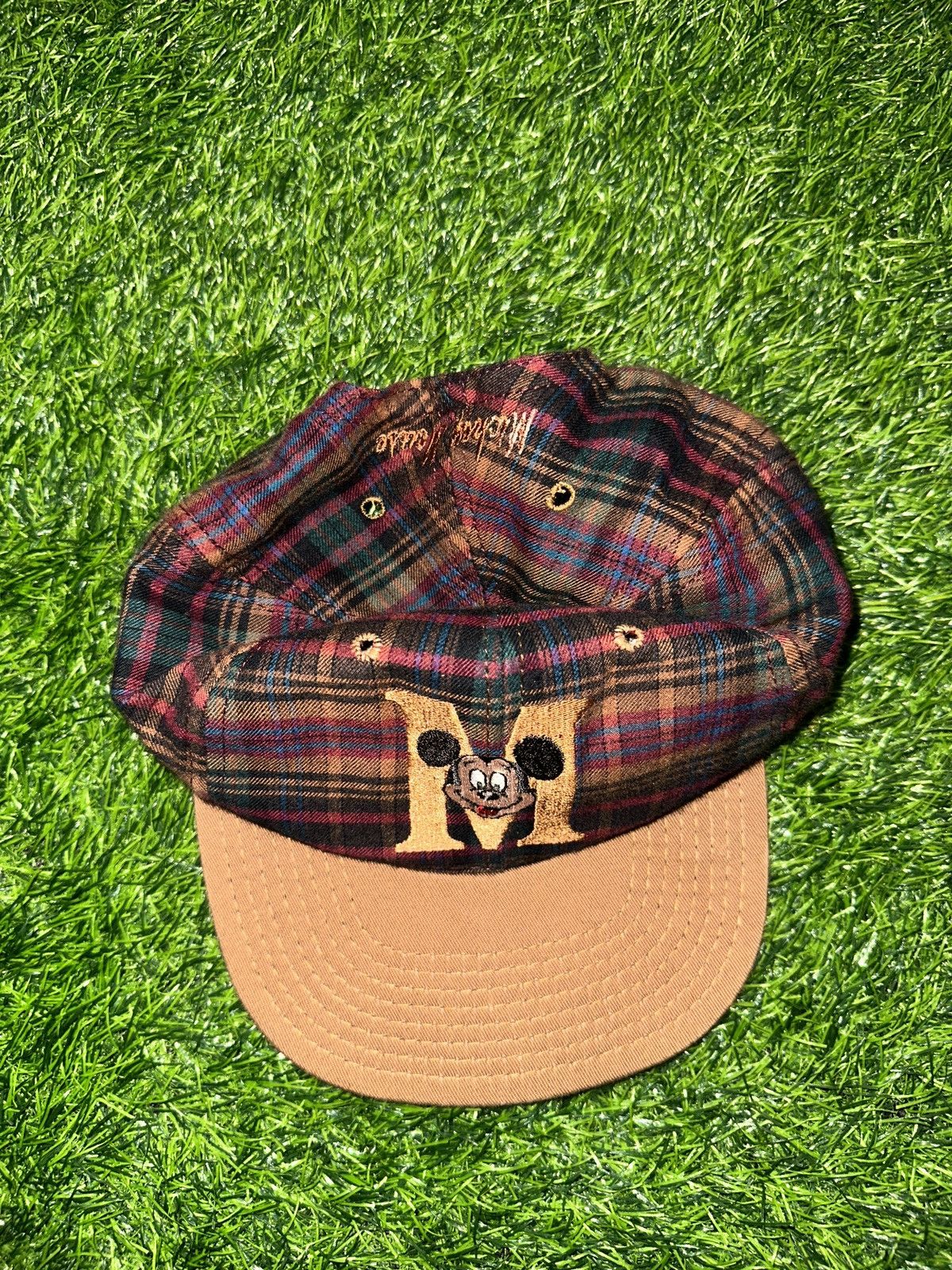 Disney Vintage disney mickey mouse plaid adjustable hat Size ONE SIZE - 3 Thumbnail