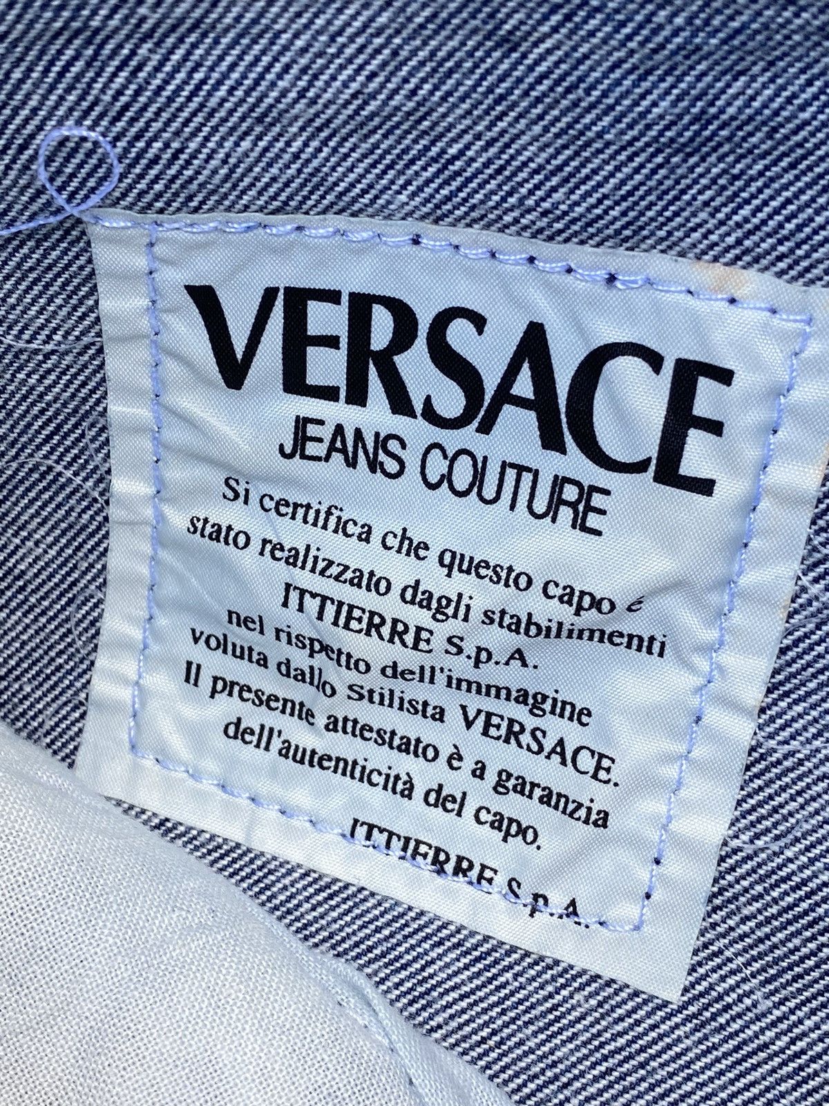 Vintage Vintage 90s Versace Couture Denim Jeans Pants Size 27" / US 4 / IT 40 - 7 Thumbnail