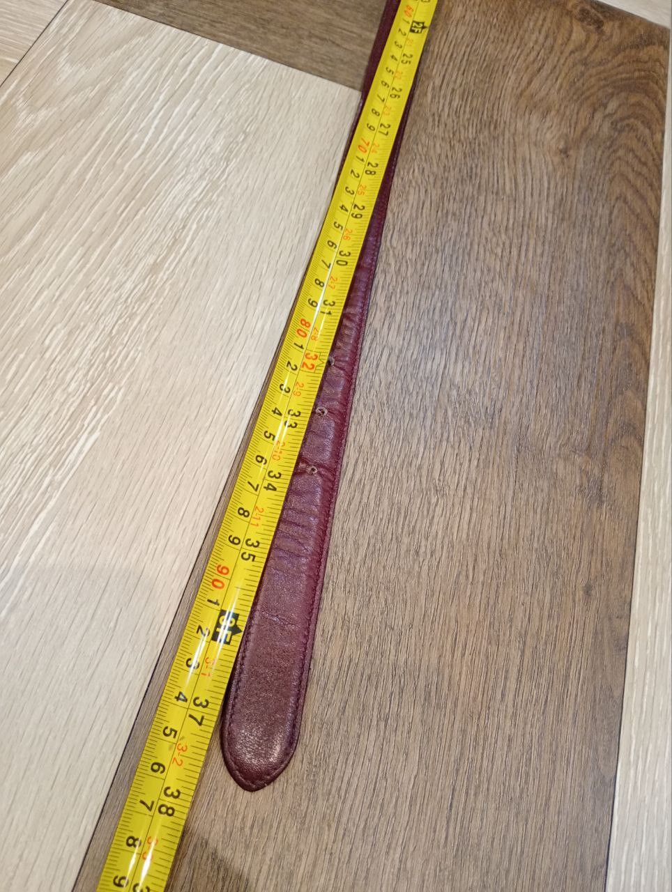 Celine VTG CELINE LEATHER BELT - BURGUNDY WITH GOLD COLOUR BUCKLE Size ONE SIZE - 14 Thumbnail
