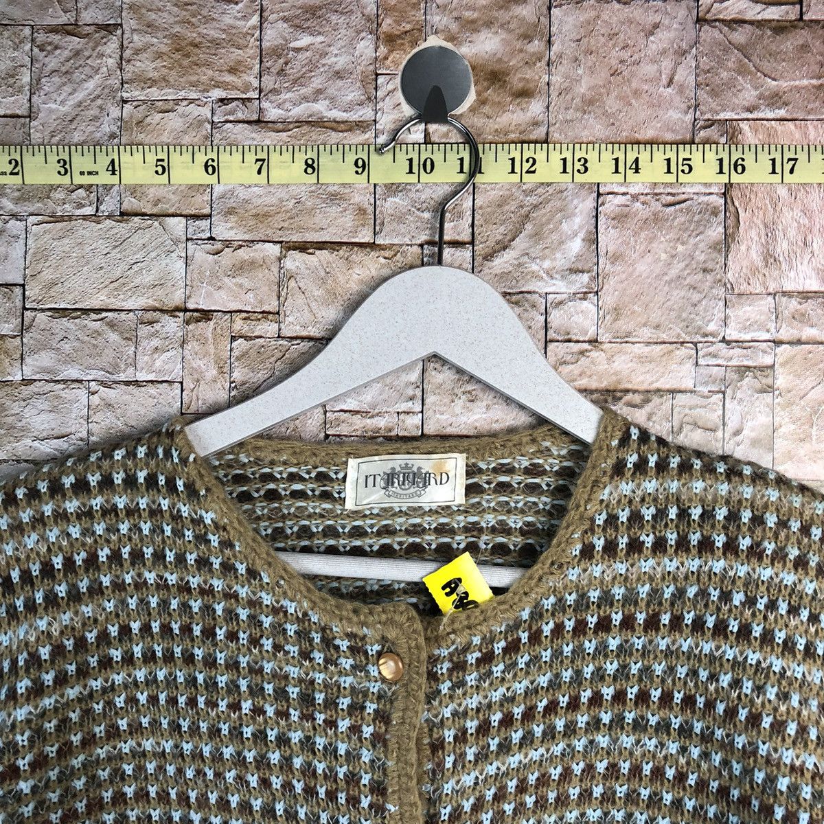 Vintage Ithuaid Brown Patterned Cardigans #A892 Size S / US 4 / IT 40 - 4 Thumbnail