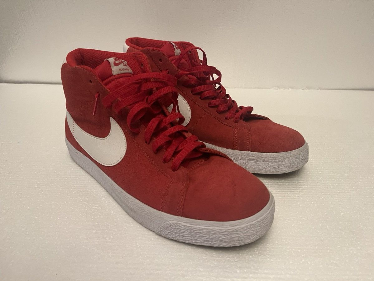 Nike SB Nike SB Blazer Mid Sz 14 Red Gently Used Size US 14 / EU 47 - 1 Thumbnail