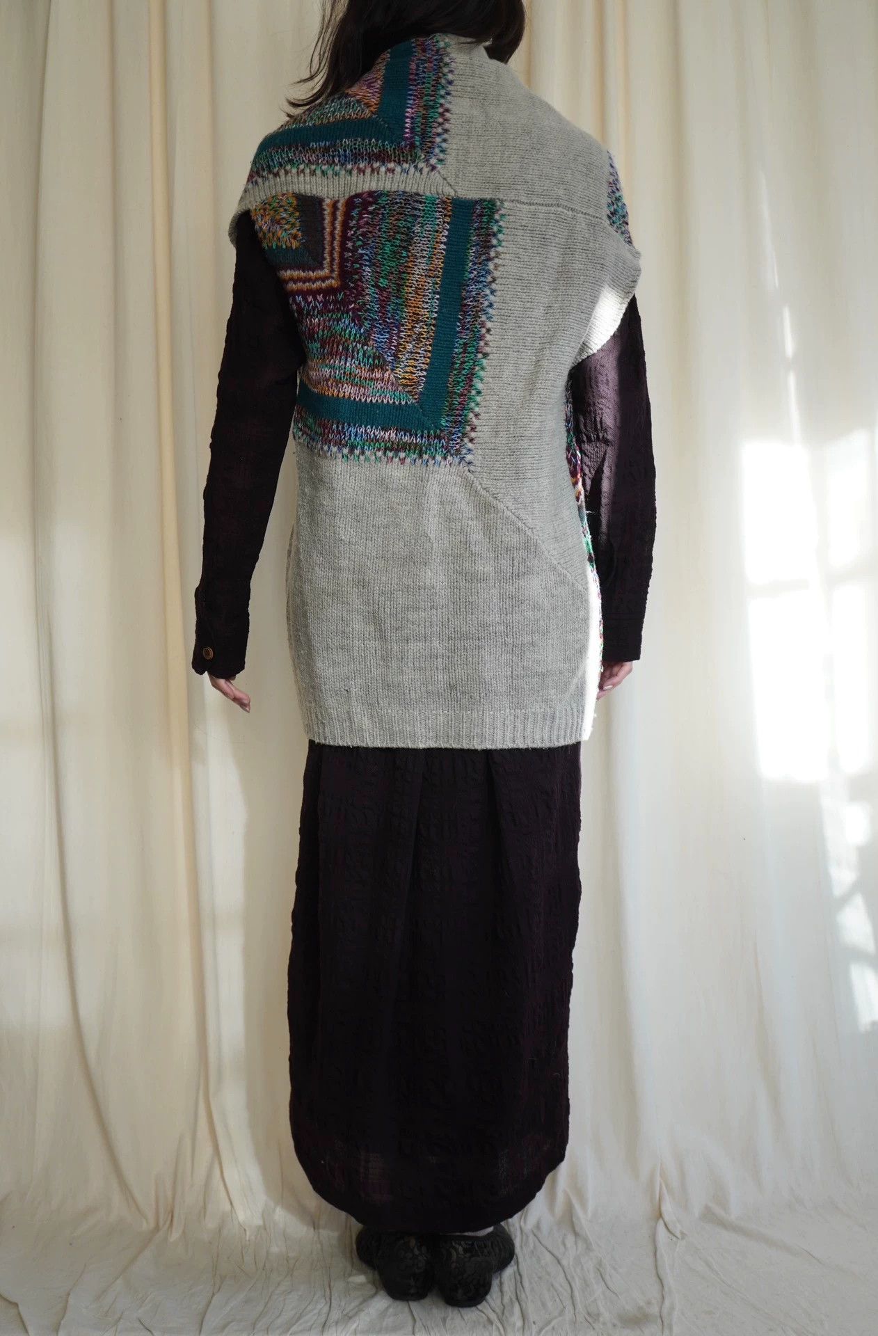 Dries Van Noten Dries Van Noten 1990s Rare Multicolor Wool V-Neck Vest Size ONE SIZE - 9 Thumbnail
