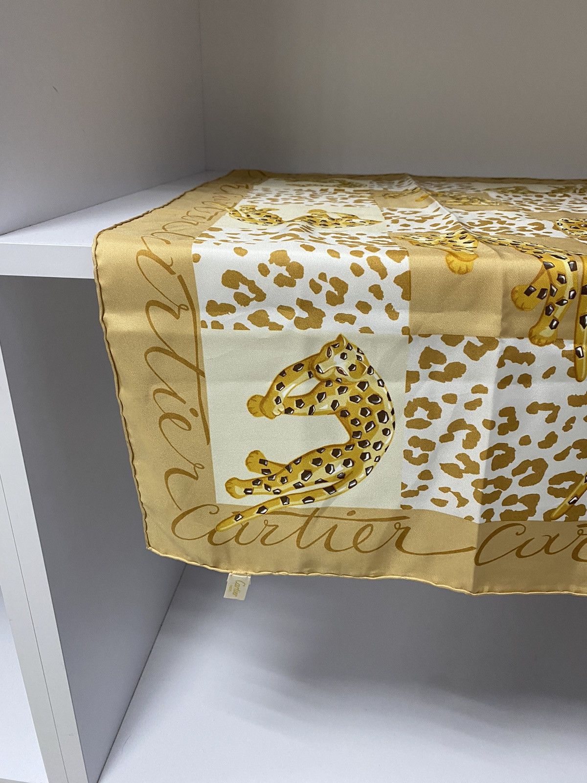 Cartier × Vintage Vintage Cartier Silk Scarf Panther Size ONE SIZE - 4 Thumbnail
