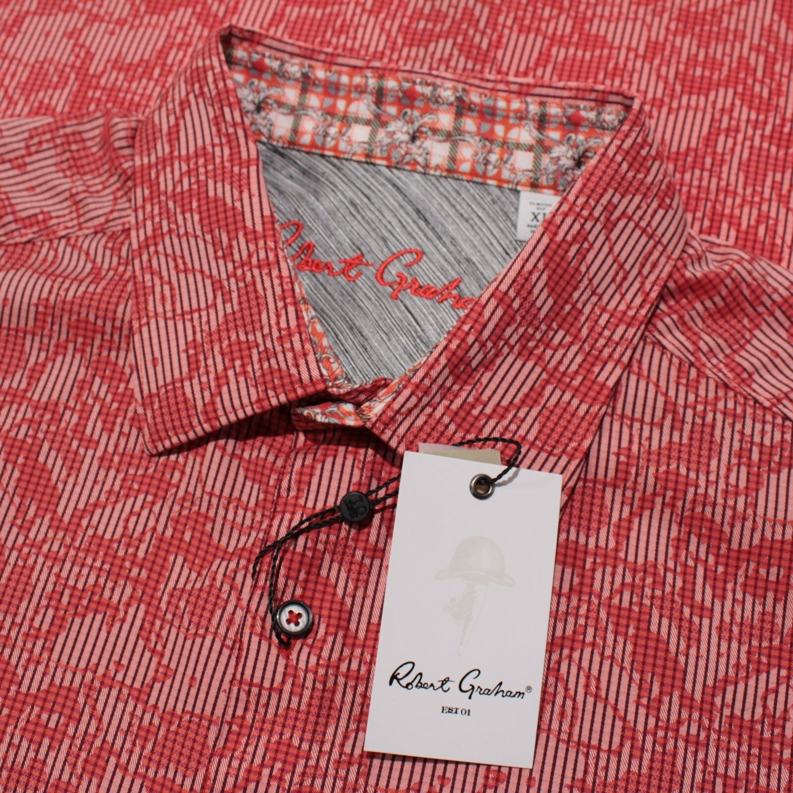 Robert Graham New with tags Shirt Size XL US In Orange