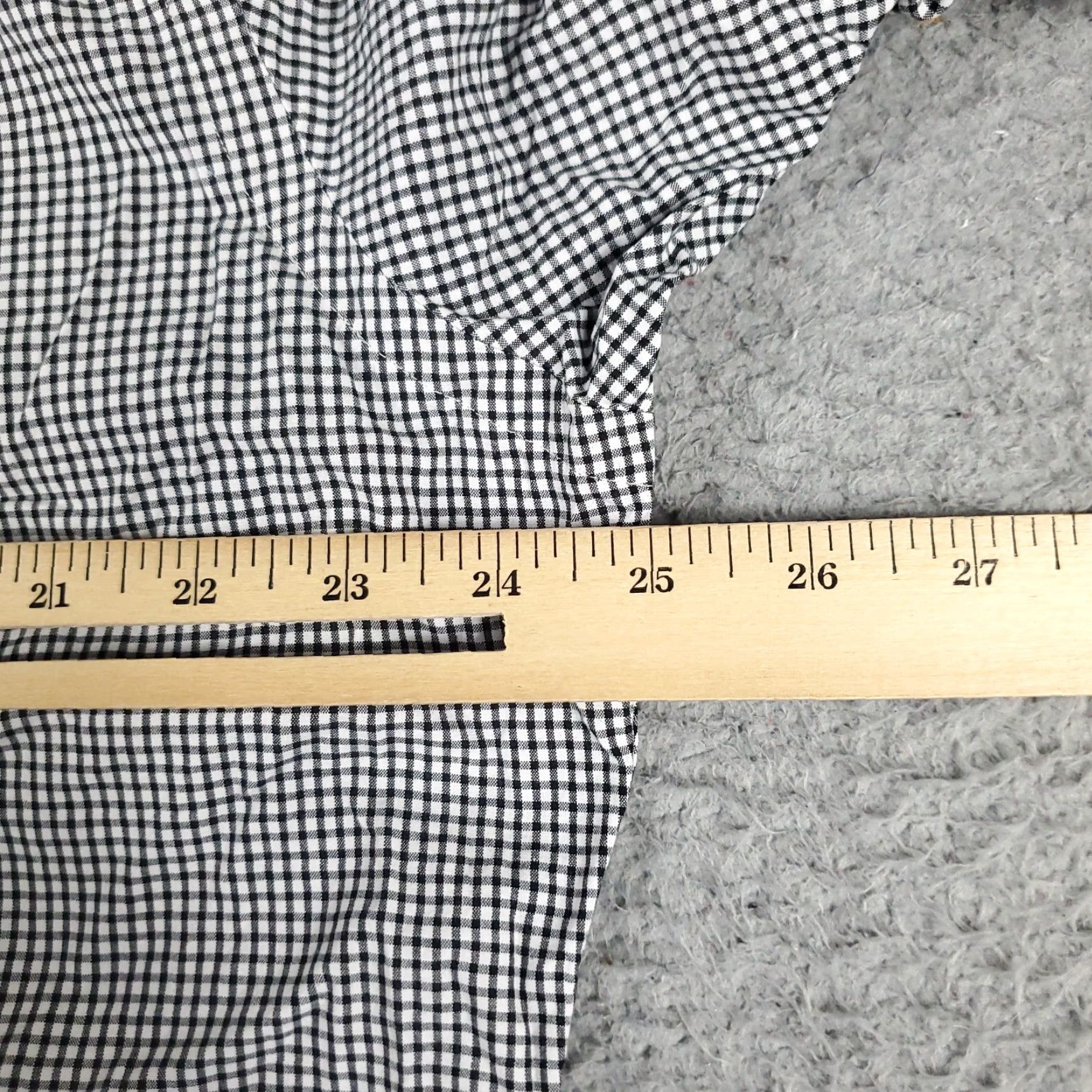 Ralph Lauren Ralph Lauren Dress Shirt Mens 17 Gray Check Long Sleeve Button-Down Regular Fit Size 46R - 5 Thumbnail