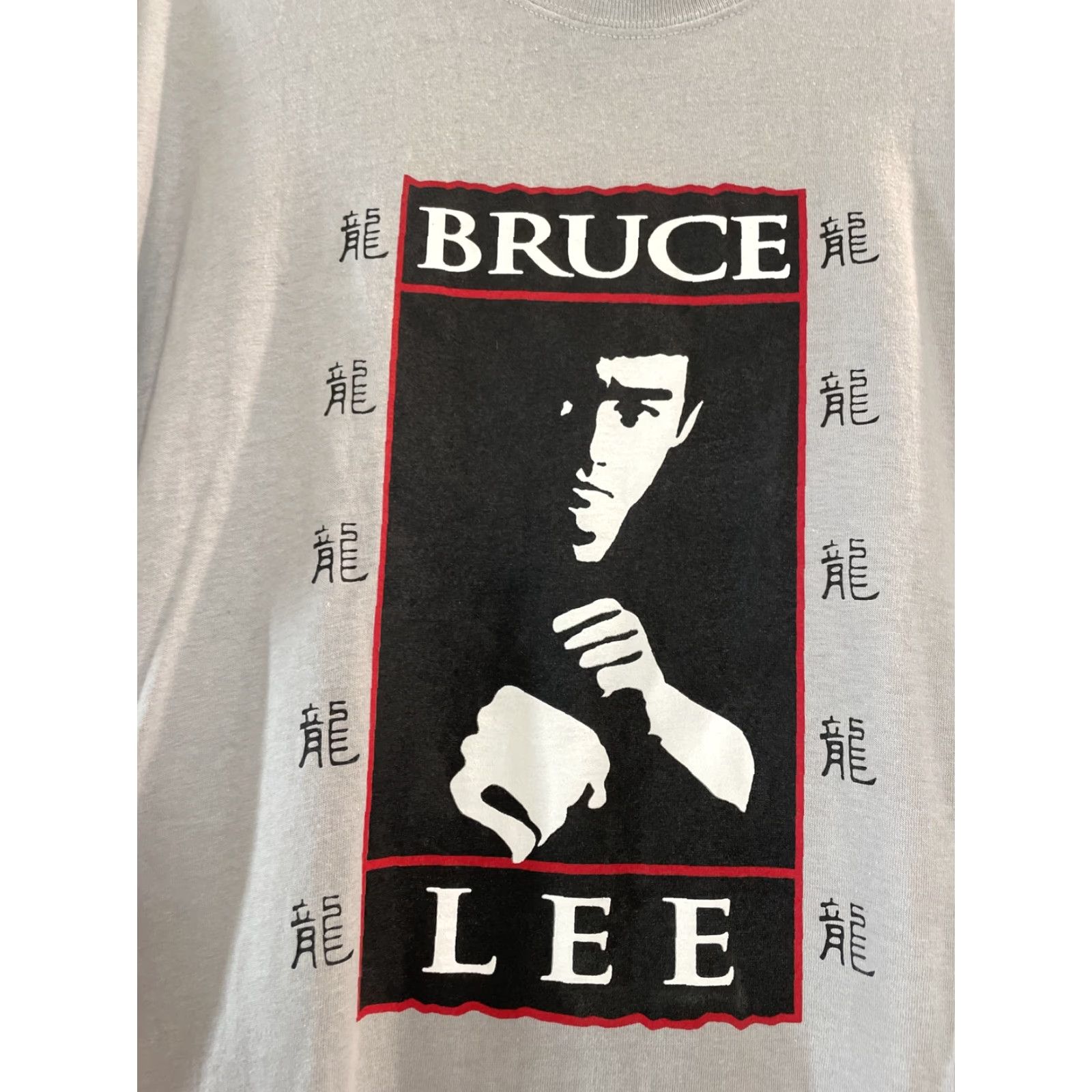 Lee VINTAGE Bruce Lee T-Shirt Gray Large Graphic Print Cotton Crew Neck 80s 90s Mens Size US L / EU 52-54 / 3 - 2 Thumbnail