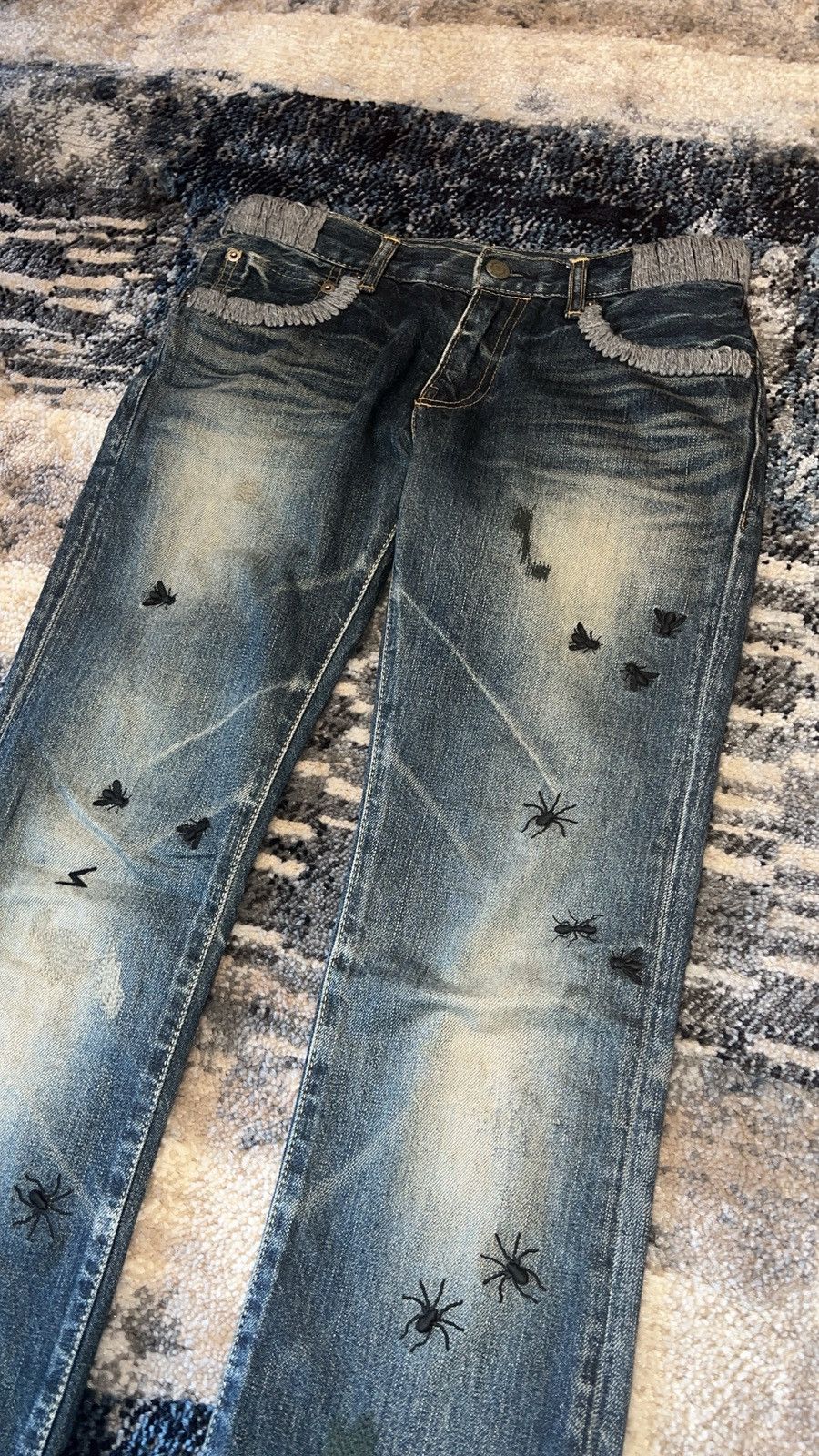 Japanese Brand × Jun Takahashi × Undercover AW06 Undercover Insect Yarn Bug Denim Size US 30 / EU 46 - 1 Thumbnail
