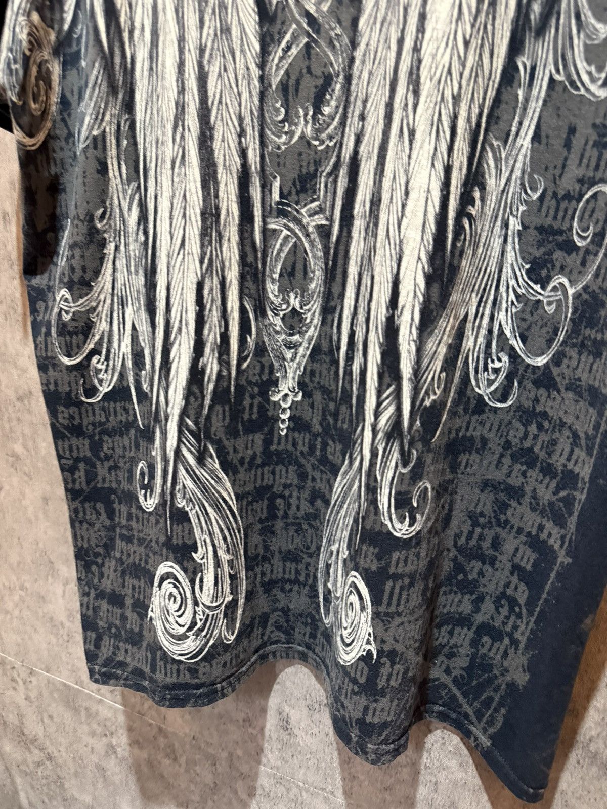 Affliction Y2k Apprime Double Eagle Gothic Insane AOP Tshirt Size US L / EU 52-54 / 3 - 14 Thumbnail