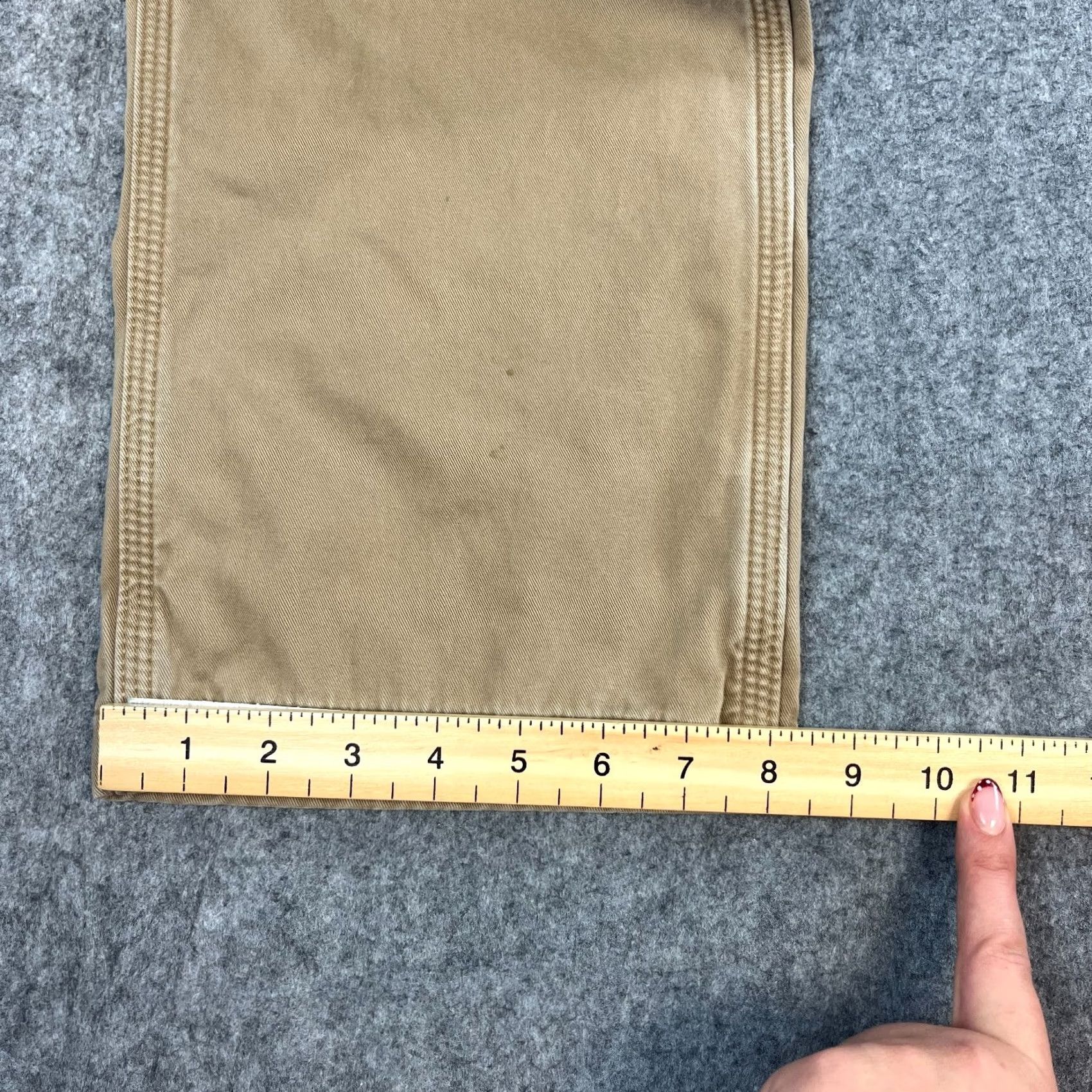 Carhartt Carhartt Mens Jeans Relaxed Straight 34 30 Distressed Workwear Carpenter Ranch Denim Beige 5-Pocket Design Adult Mens” Size US 34 / EU 50 - 3 Thumbnail