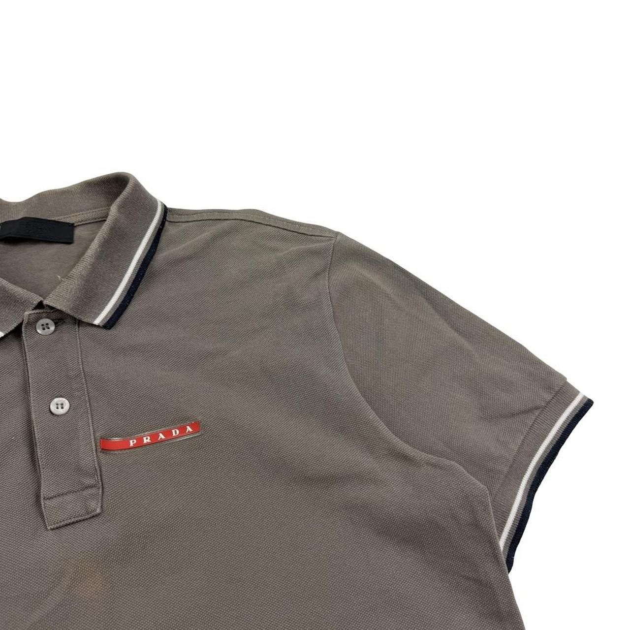 Prada Gray Prada Sport Red Tab Polo Shirt - Medium Size US M / EU 48-50 / 2 - 4 Thumbnail