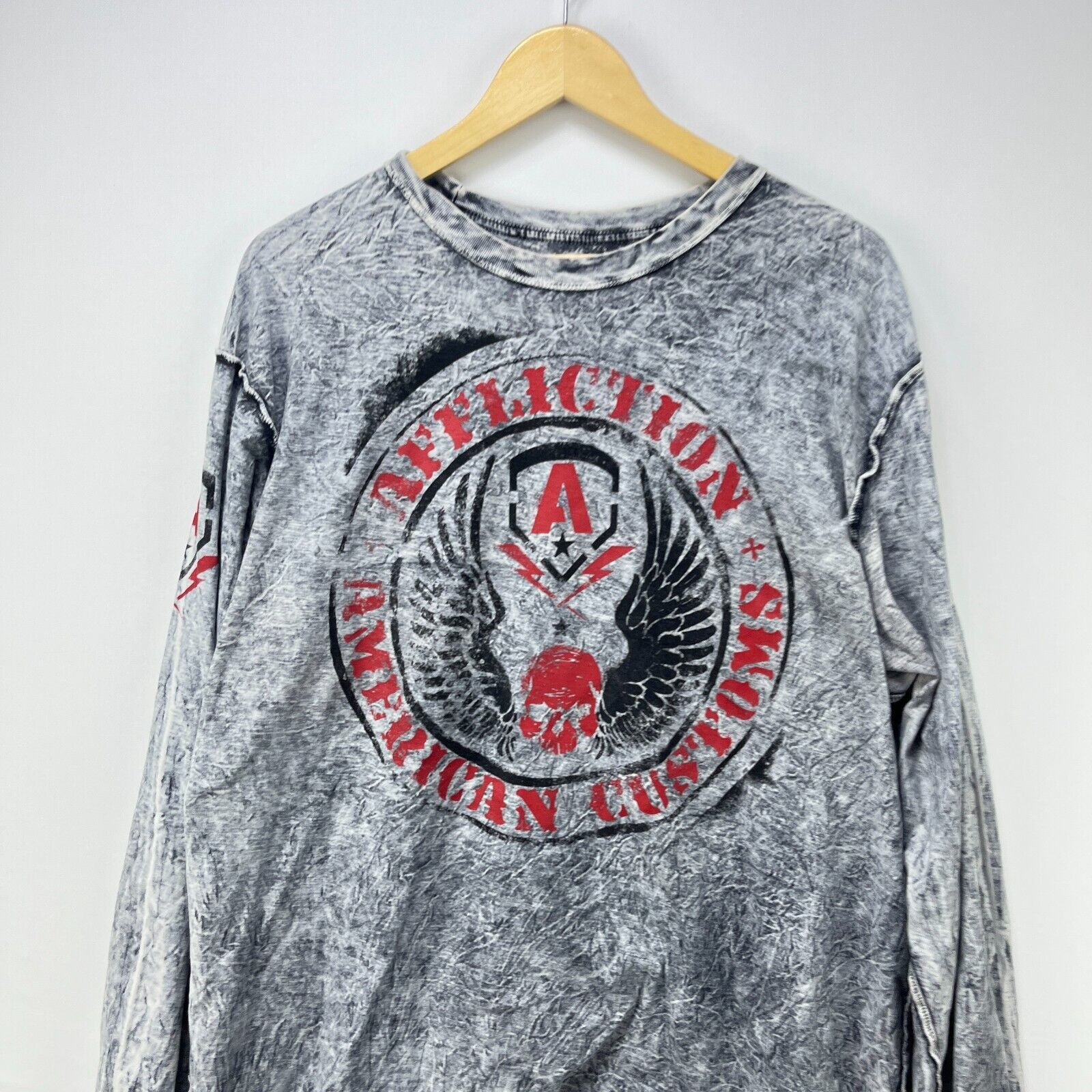 Affliction × Vintage Vintage Y2K Affliction Reversible Skull Wing 2XL Tribal Goth Size US XXL / EU 58 / 5 - 6 Thumbnail