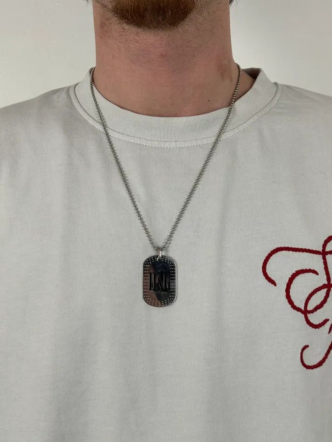 Dolce & Gabbana 2000s Dolce & Gabbana Logo Dog Tag Necklace Size ONE SIZE - 2 Thumbnail