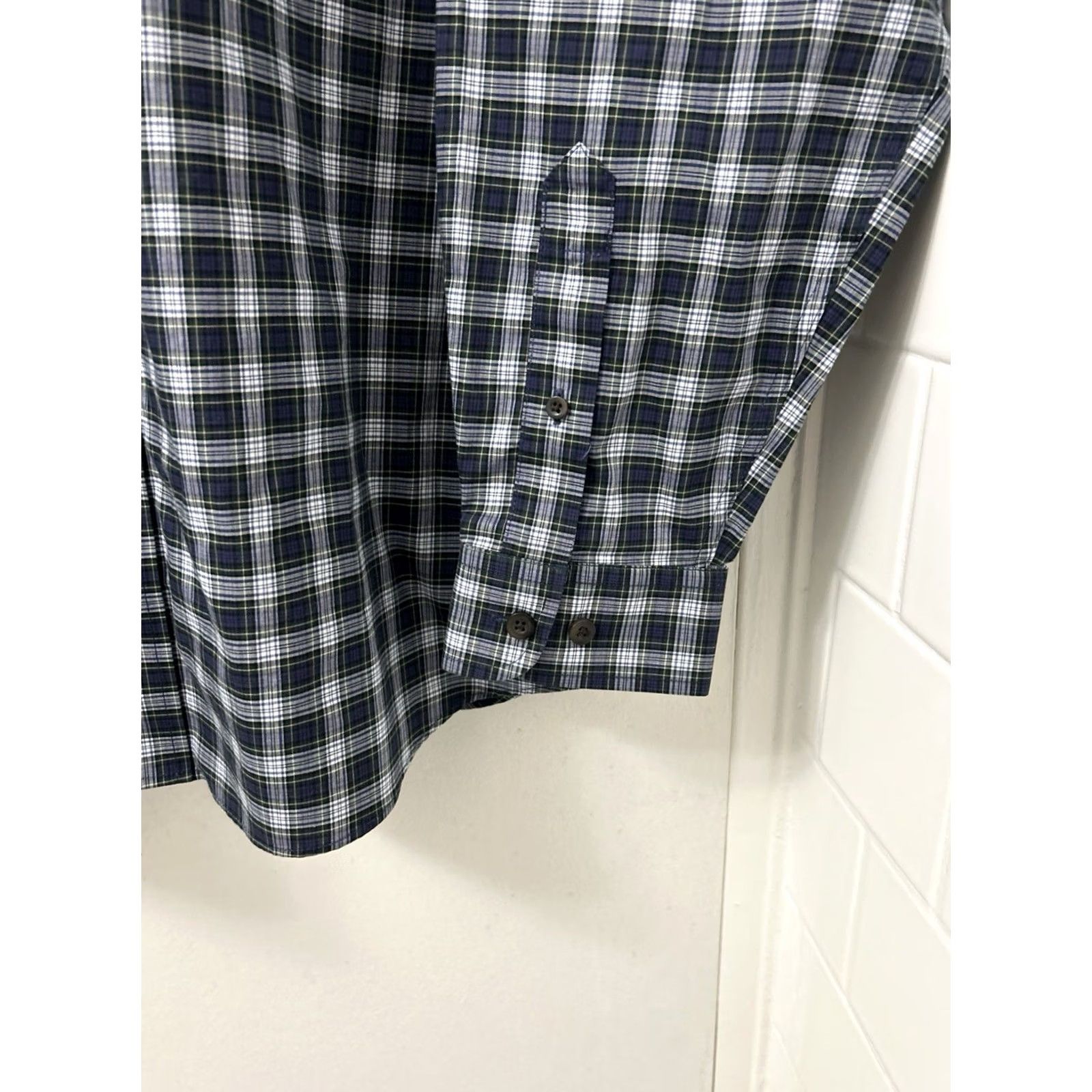 Vintage LL Bean Shirt Mens XL Blue Plaid Kennebunk Sport Oxford Button Down L/S 218573 Size US XL / EU 56 / 4 - 5 Thumbnail