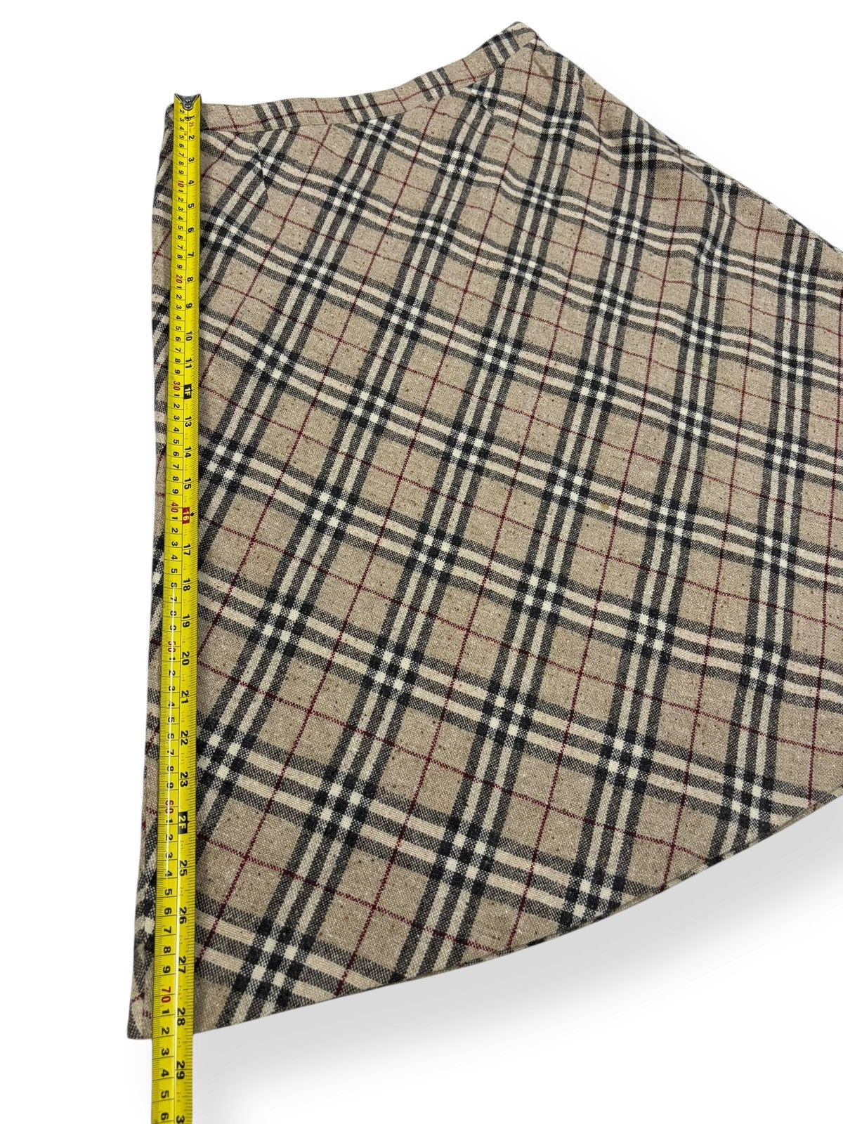 Burberry Vintage Burberry London Nova Check Wool Blend Midi Skirt Size 29" - 9 Thumbnail