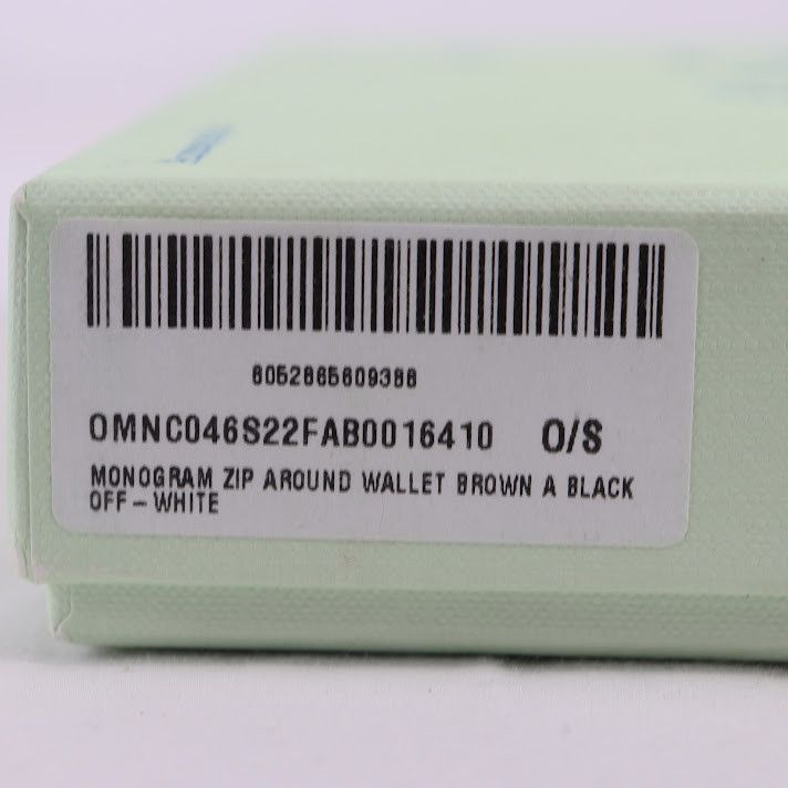 Off-White o1rshd1 Q:3 / Size: OS / Monogram Zip Around Wallet Brown Size ONE SIZE - 4 Thumbnail