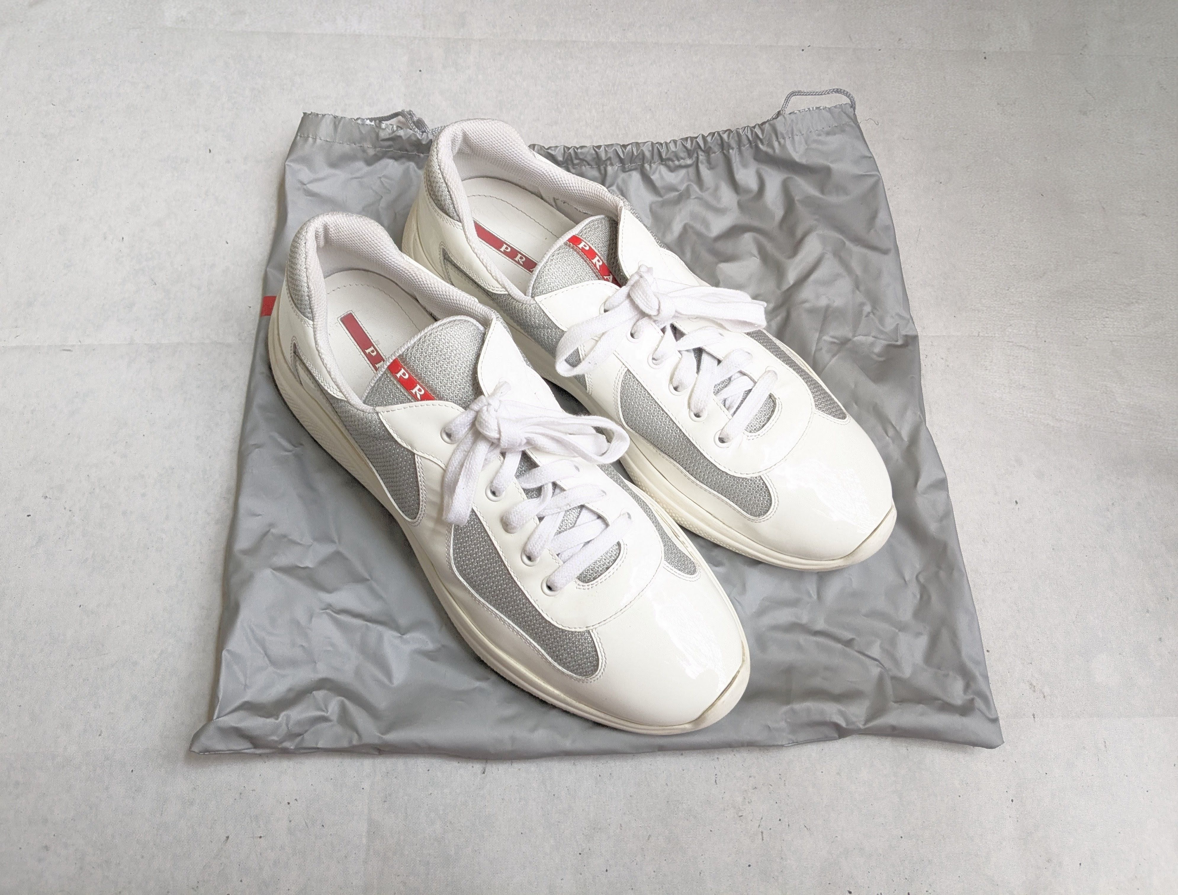Prada Prada America's Cup Sneakers White Patent Leather 13 Size US 13 / EU 46 - 2 Thumbnail
