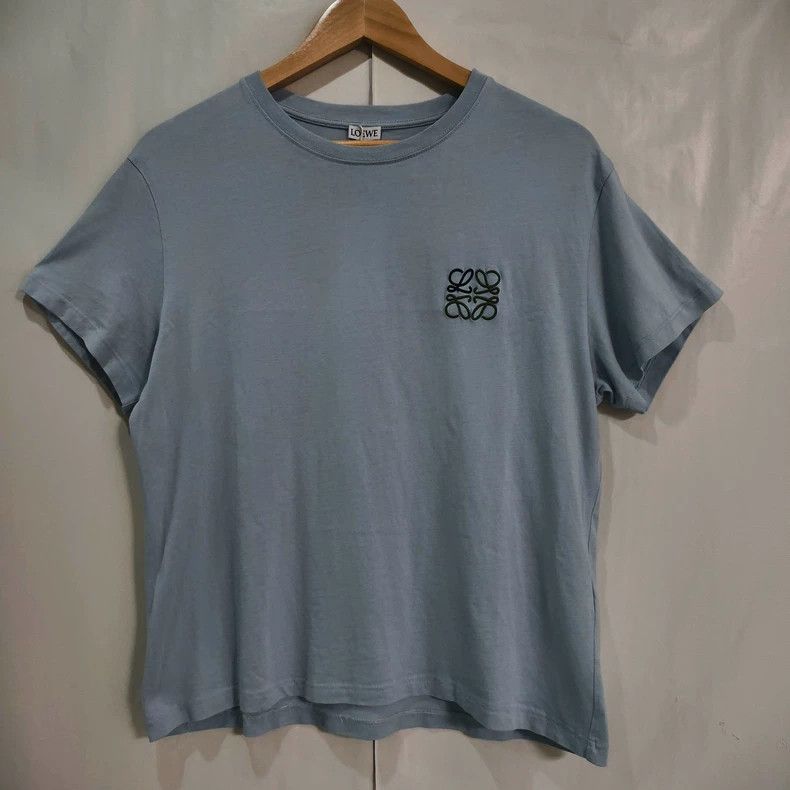 Loewe LOEWE Round neck embroidered blue t-shirt Size S / US 4 / IT 40 - 1 Thumbnail