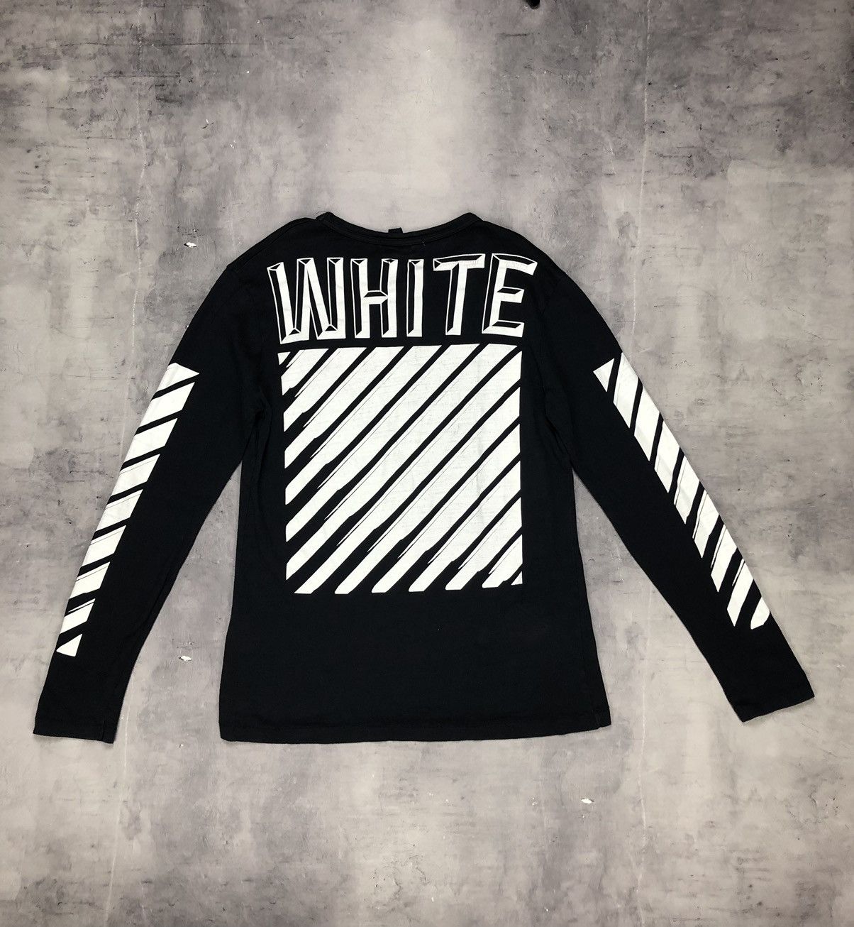 Off White c o Virgil Abloh 3D White Long Sleeve T Shirt Tops