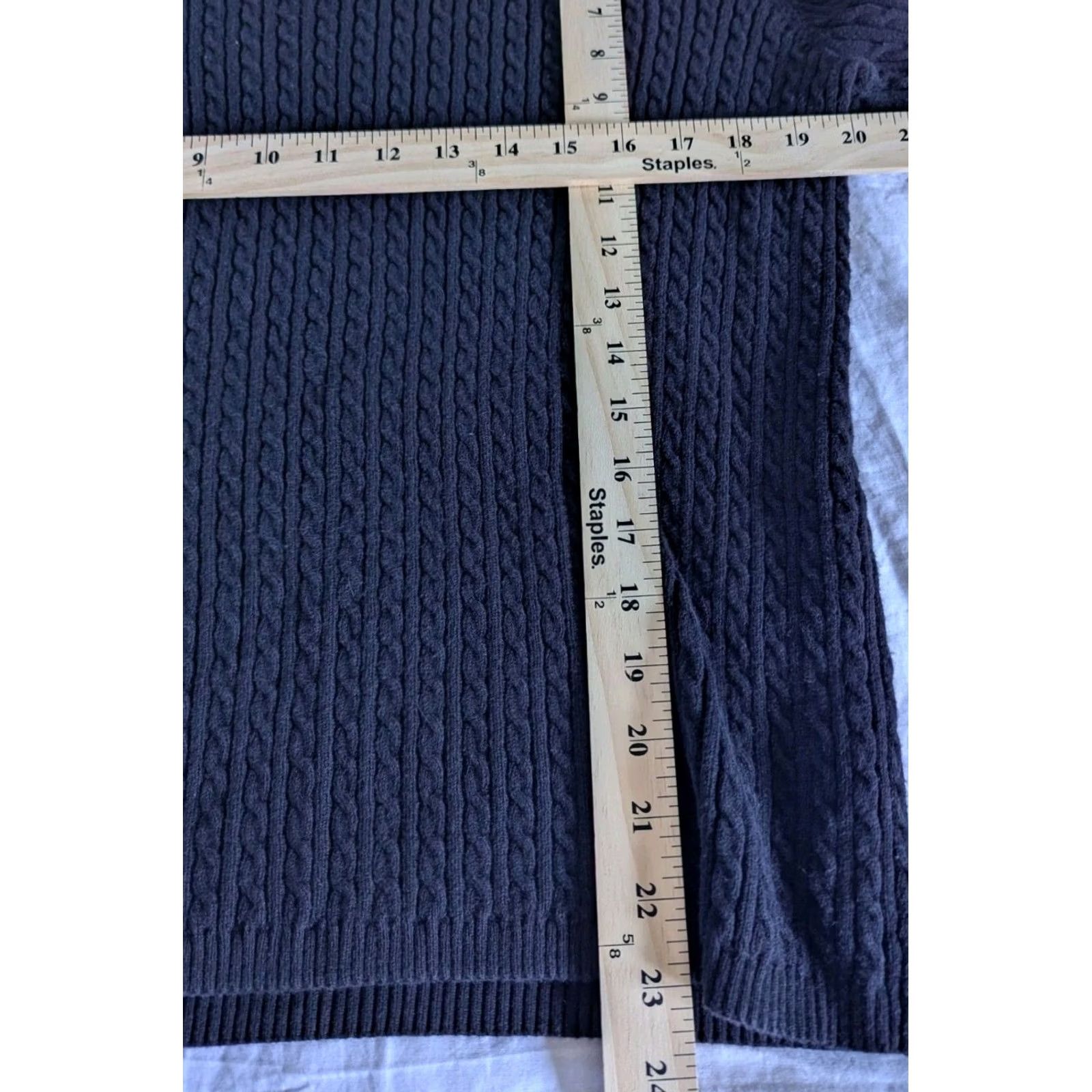 Anne Klein Anne Klein Sweater Women's XXL Black Cable-Knit Turtleneck Stretch Pullover Regular Size XXL / US 16-18 / IT 52-54 - 5 Thumbnail