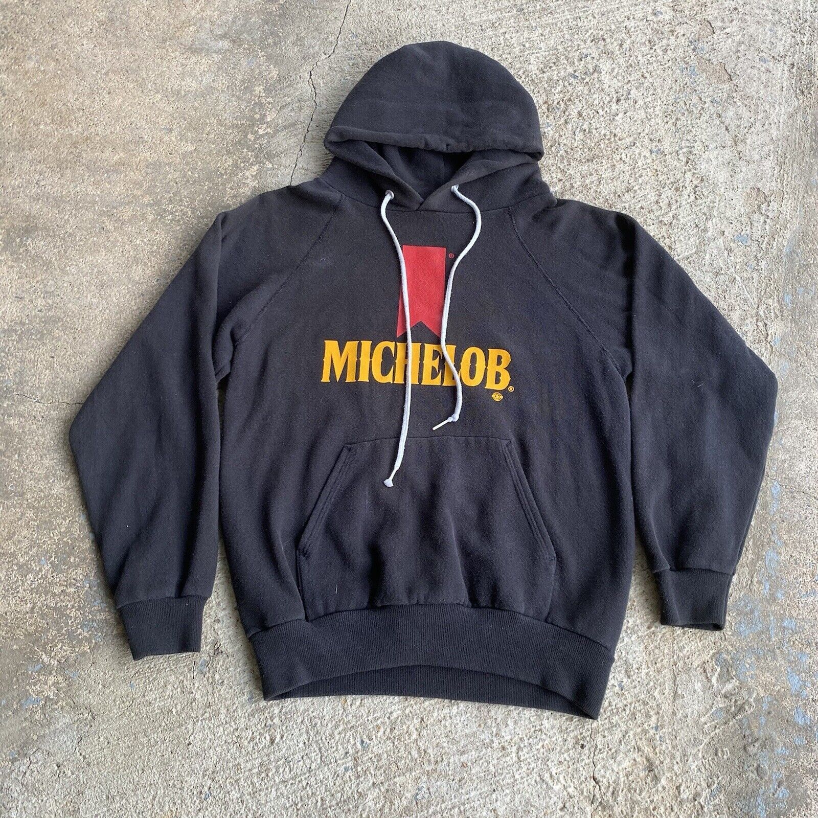 Hanes VTG 80'S MICHELOB BEER Pullover HOODIE Black Small Used Size US S / EU 44-46 / 1 - 2 Thumbnail
