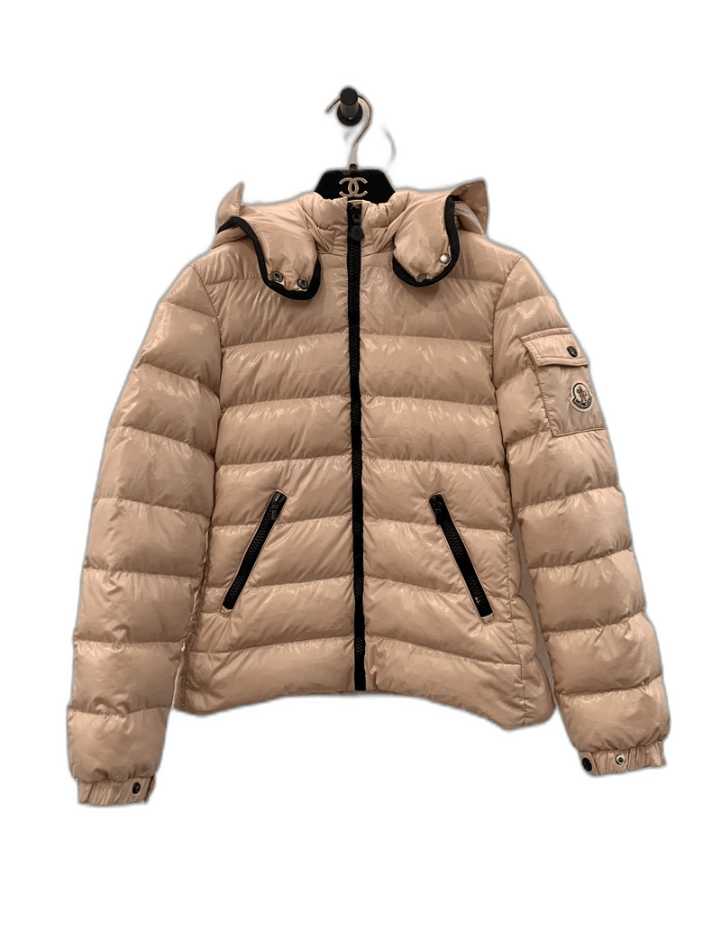 Moncler Moncler Bady Pink Logo Down Jacket Size XXS / US 00 / IT 34 - 1 Thumbnail