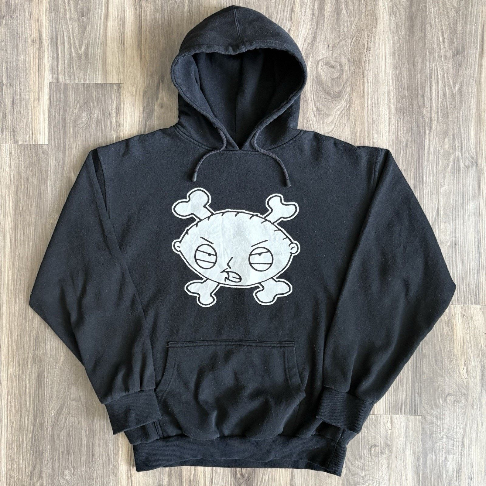 Vintage Family Guy Stewie Griffin Skull Hoodie Size L Y2K
