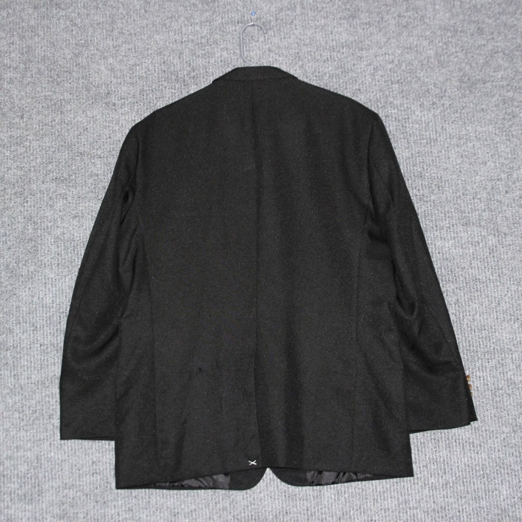 Vintage Louis Martin Jacket Mens 46 Black Blazer 46R Polyester Suit Coat Size 46R - 7 Thumbnail