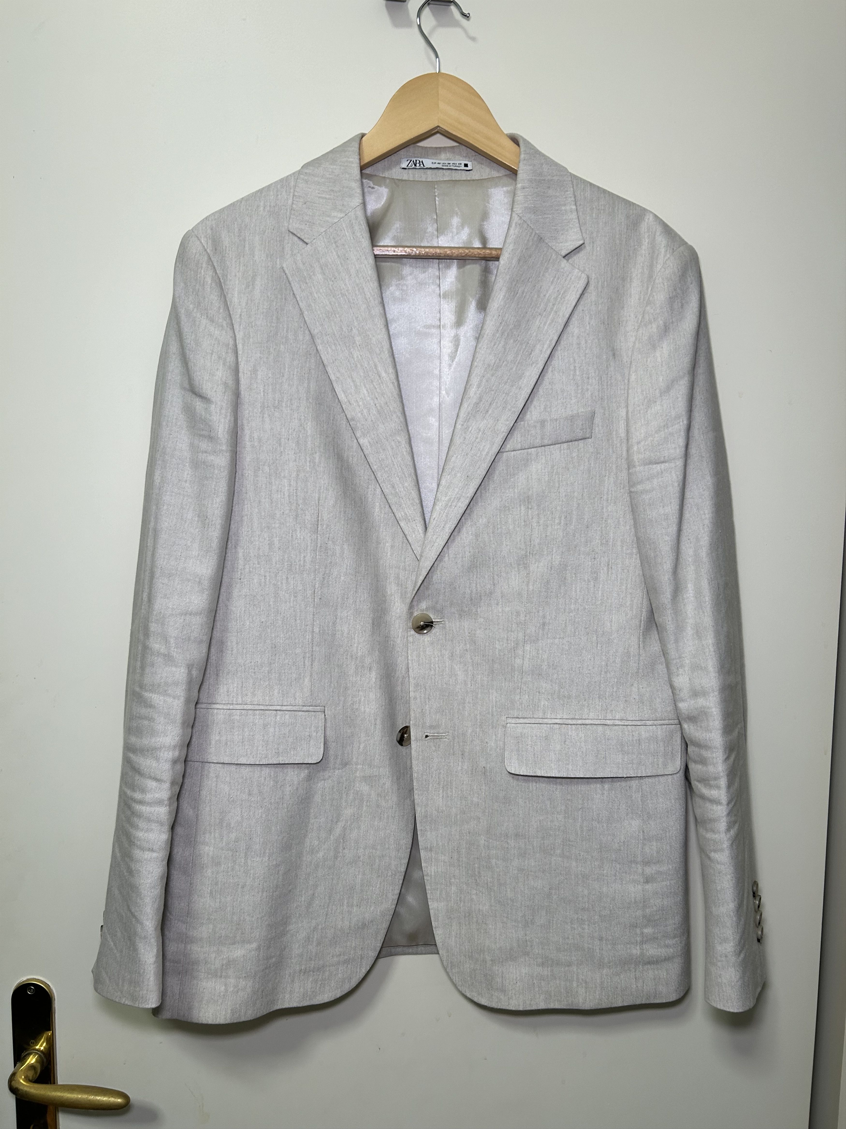 Zara ZARA bright cream suit jacket, size 48 ( L ) Size 48S - 1 Thumbnail