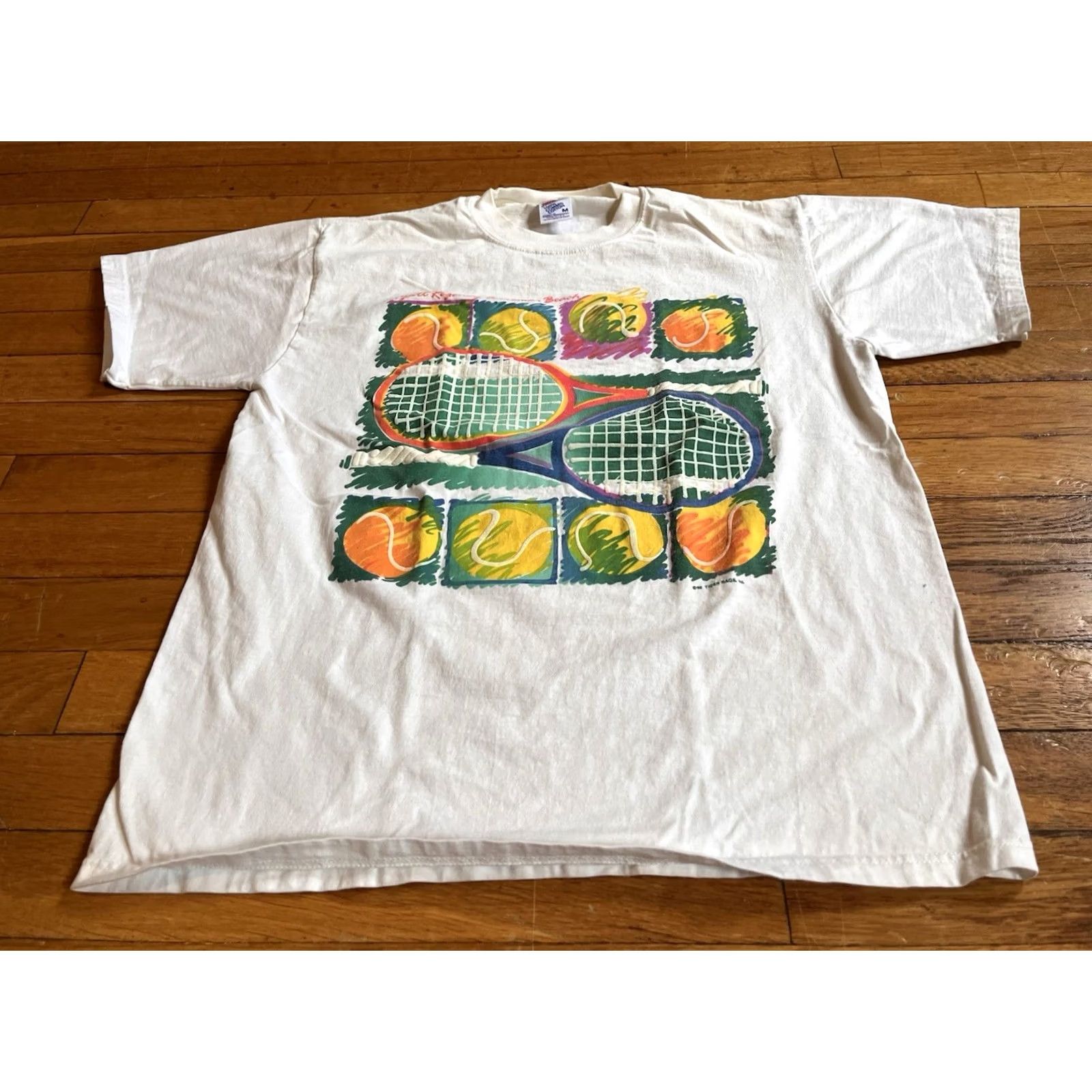 Jerzees VINTAGE Hyatt Regency Cerromar Beach Puerto Rico Tennis Shirt Men’s M White 90s Nike Shirt Mens M White 90s Tennis Shirt Size US M / EU 48-50 / 2 - 2 Thumbnail