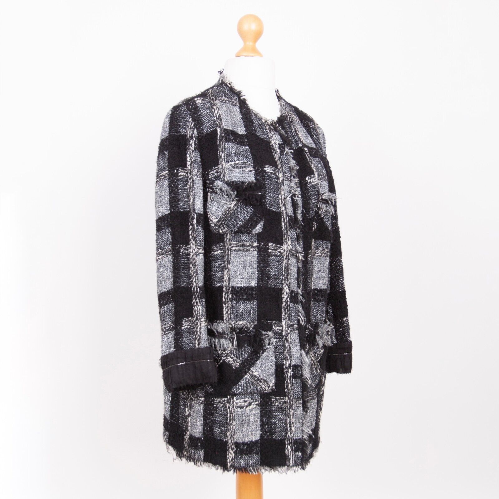 Versace × Versace Jeans Couture Versace Jeans Couture Women's Tweed Wool Cardigan Jacket Size M / US 6-8 / IT 42-44 - 2 Thumbnail